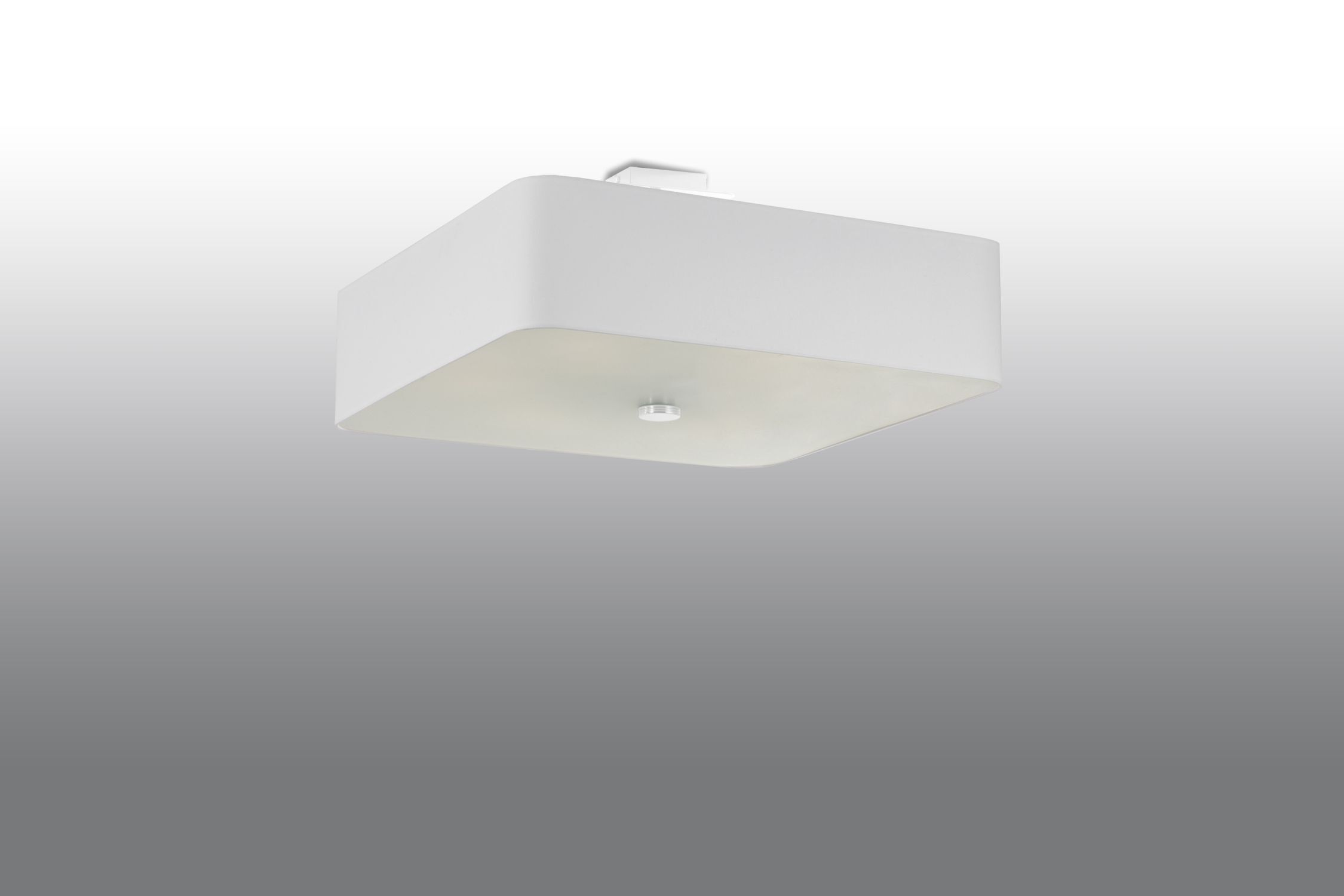 Plafonnier Tissu Verre Blanc carré faible éblouissement