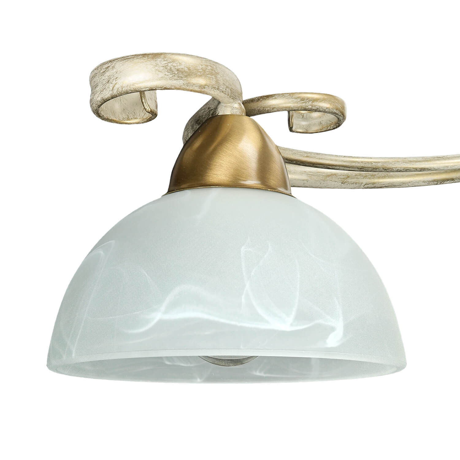 Plafonnier AURORA WHITE en blanc shabby 2flmg Leuchte, Gerät, Deckenventilator, Elektrisches Gerät