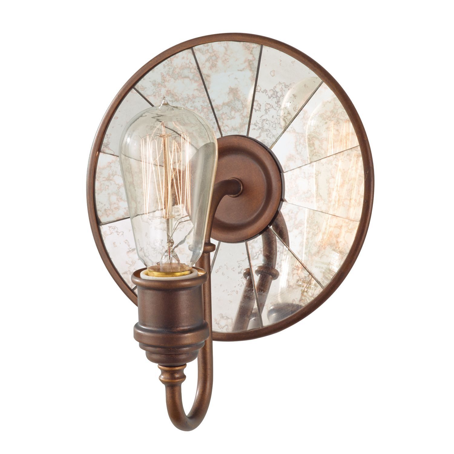 Applique LANA bronze antique miroir L:20cm Lampe