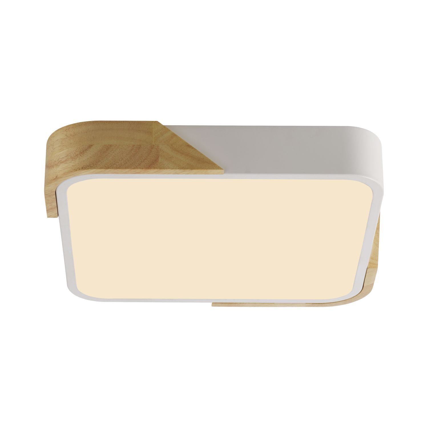 Plafonnier LED Bois L:32 cm Blanc Naturel 3000 K