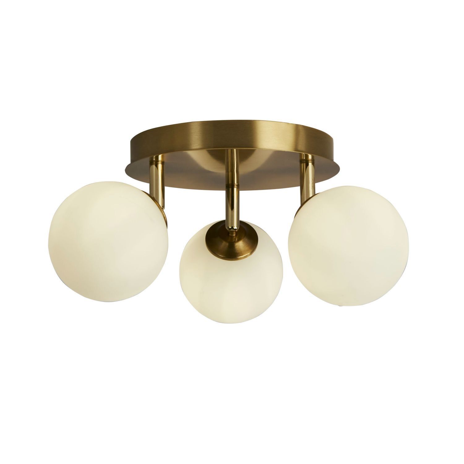 Spot de plafond 3 flammes G9 en or blanc Ø 34 cm