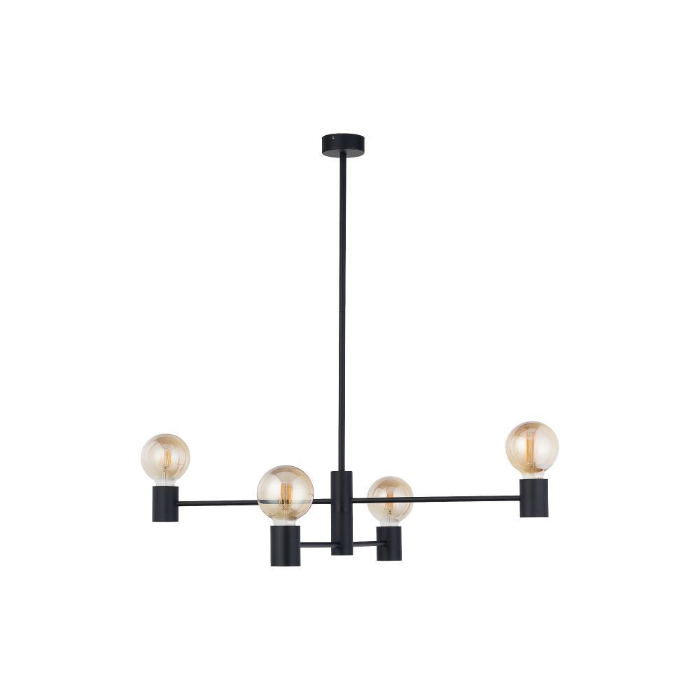 Lustre noir rétro design métal H:82cm