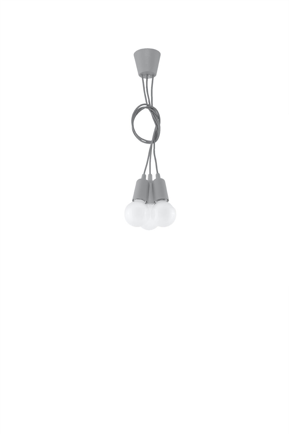 Lampe à suspendre réglable NESSA Gris Profondeur jusqu'à 90cm