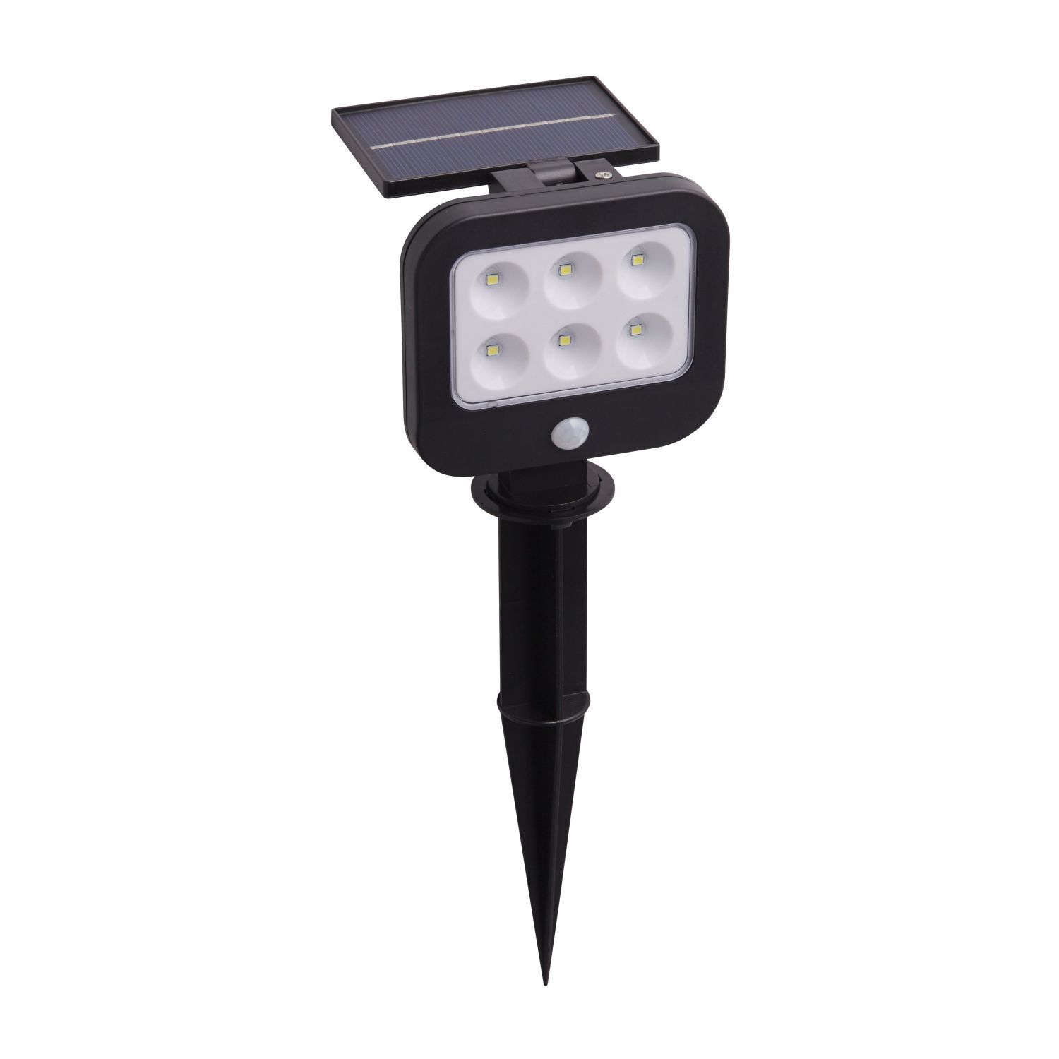 Lampe de jardin LED Piquet de terre solaire IP44 réglable noir