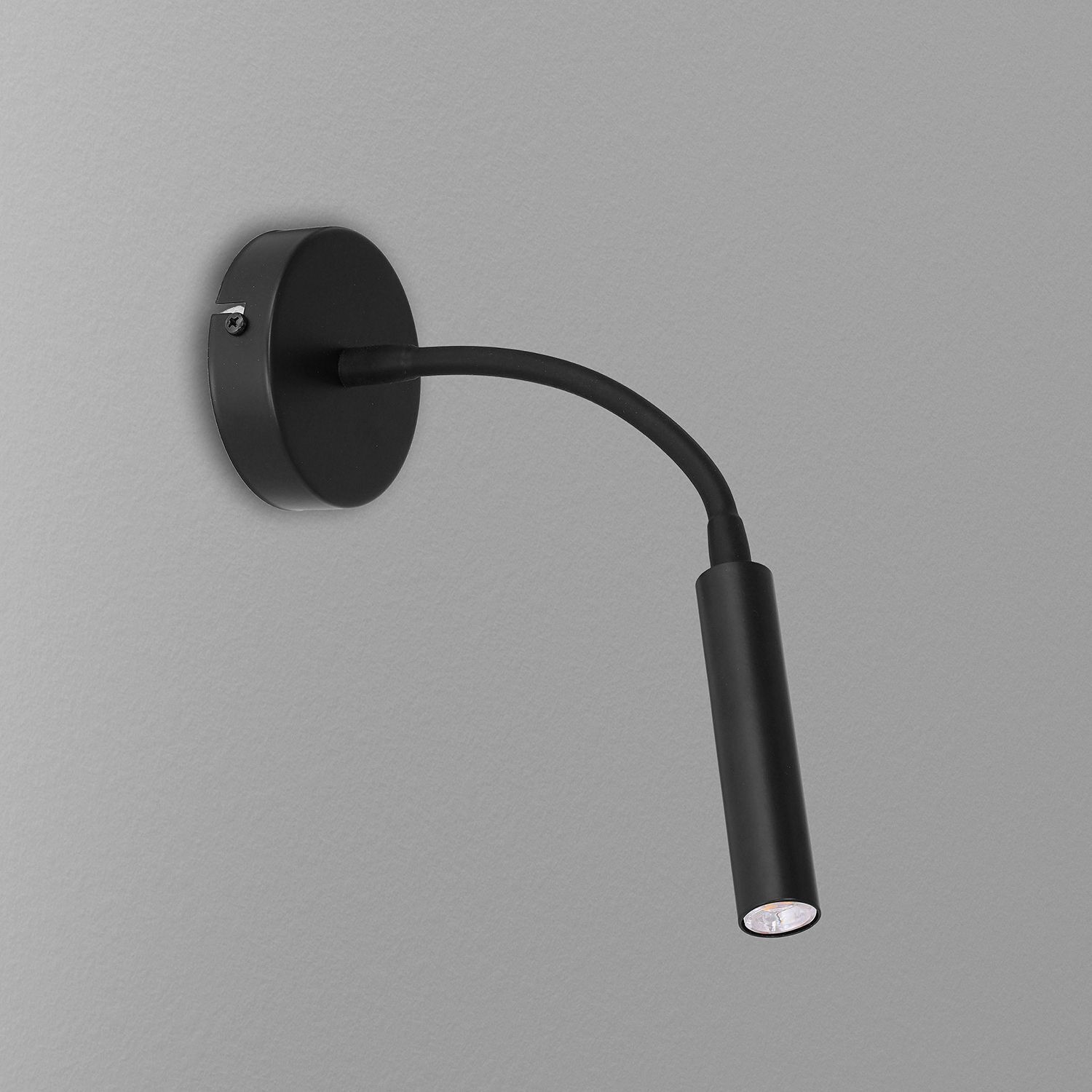 Spot mural métal G9 accentué P:35 cm bras flexible noir