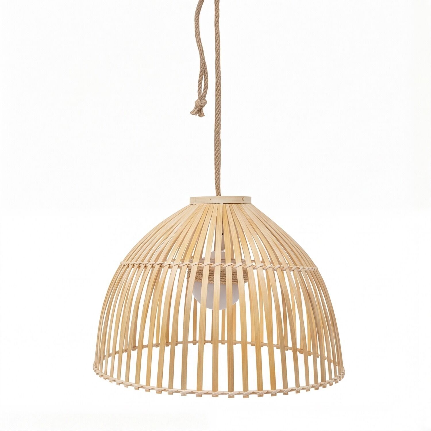 Hängeleuchte, Rattan, Pendel, Holzlampe, Spirallampe