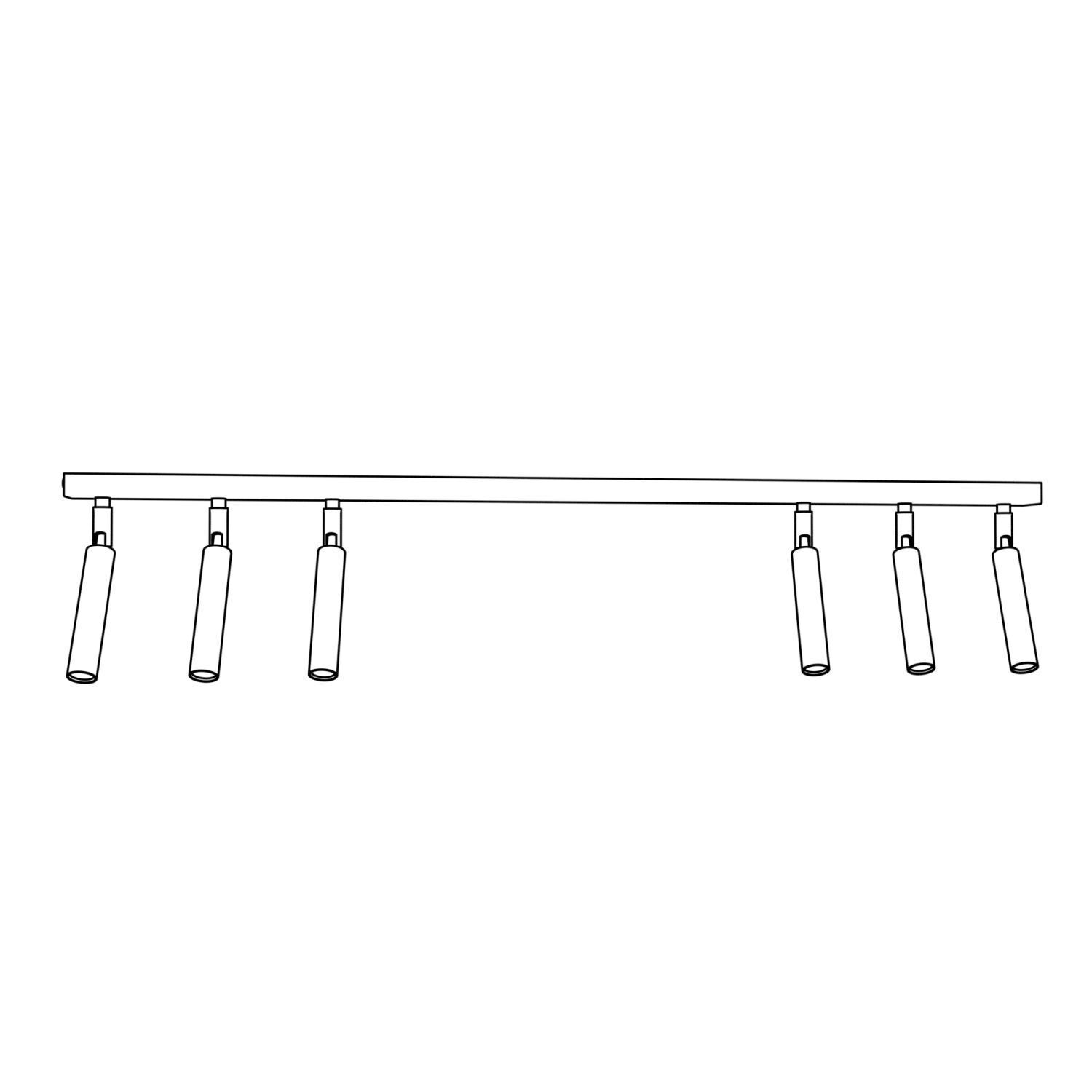 Spot de plafond flexible métal 90 cm allongé G9 blanc
