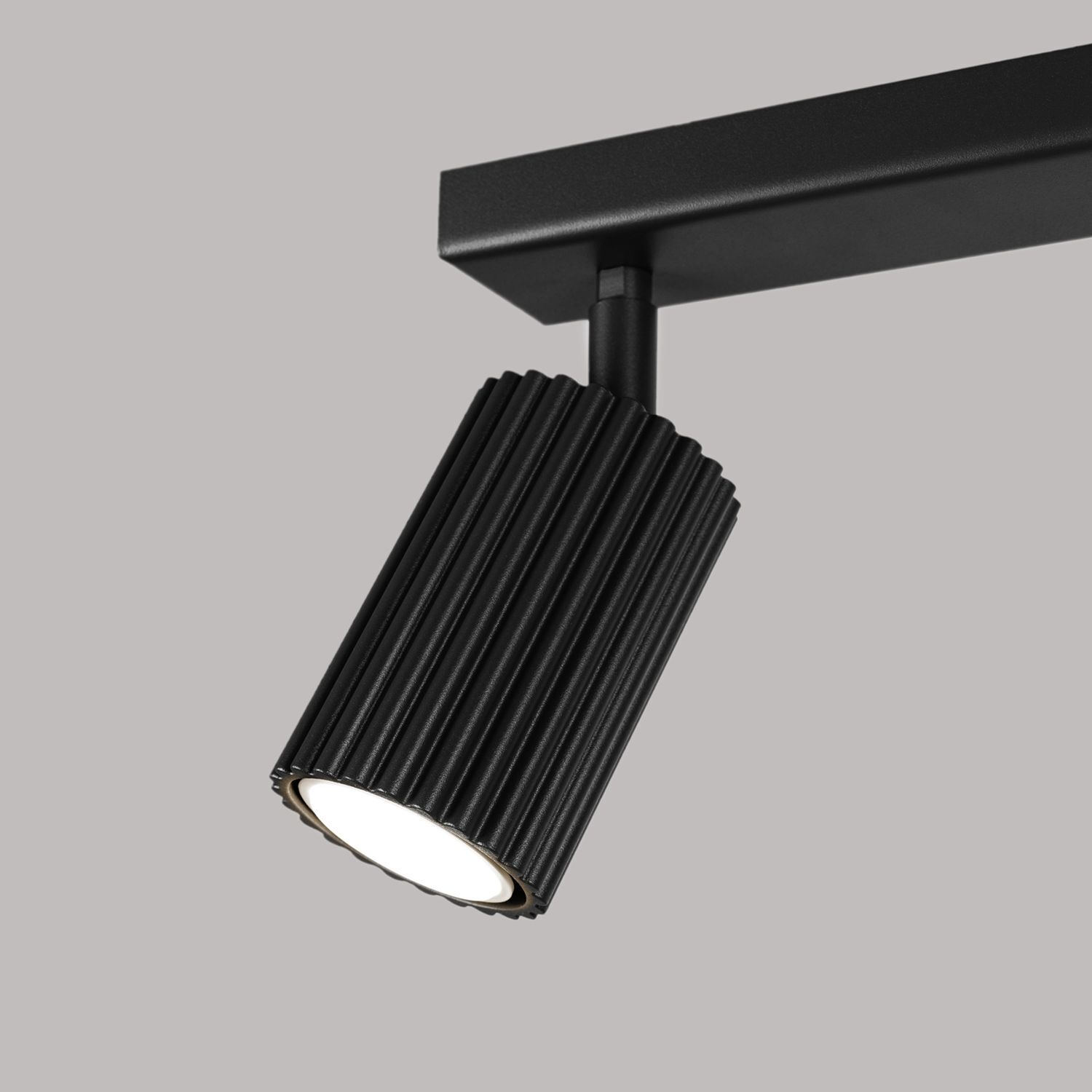 Deckenstrahler Modern B: 30 cm klein 2-flammig GU10 Schwarz Beleuchtung, Lampe