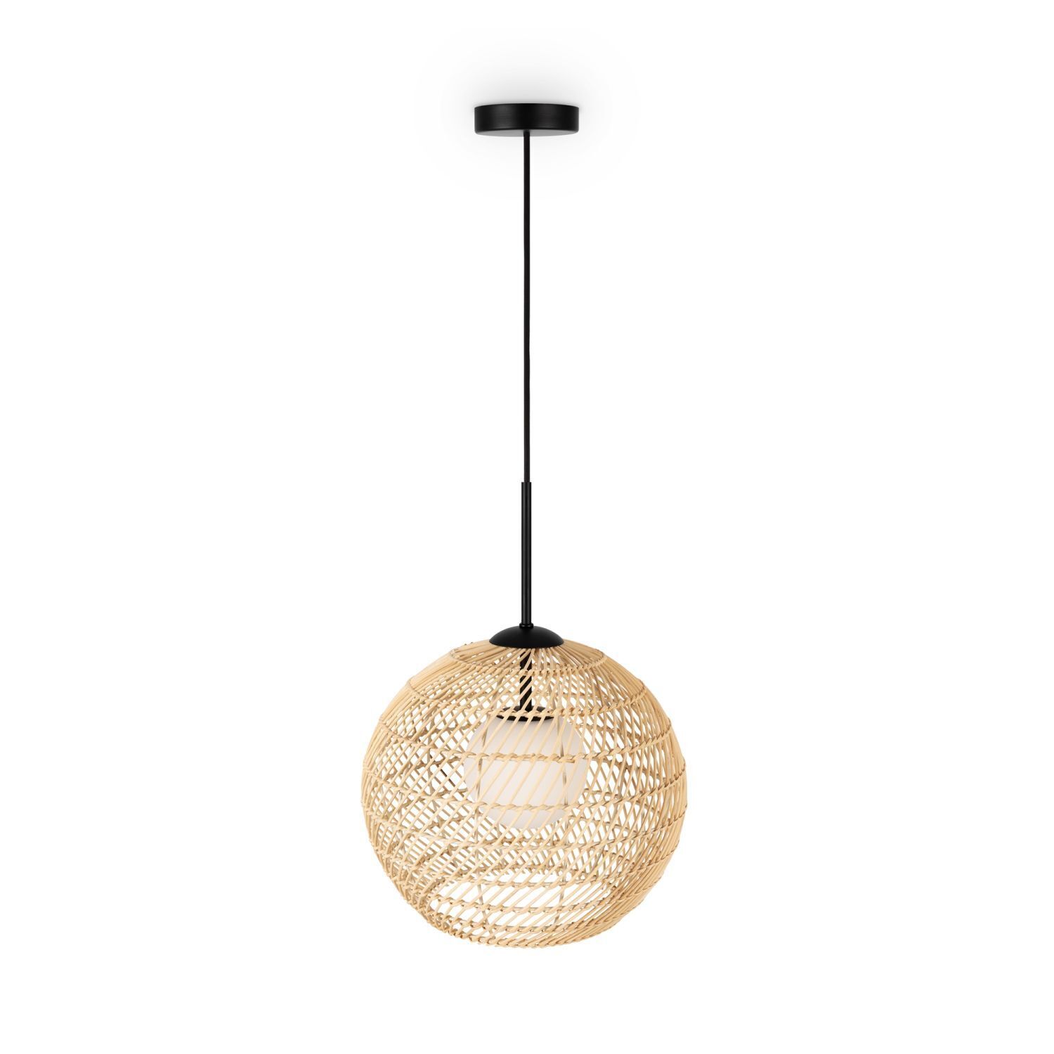 Lampe à suspendre métal verre G9 ronde D : 30 cm Moderne GABI