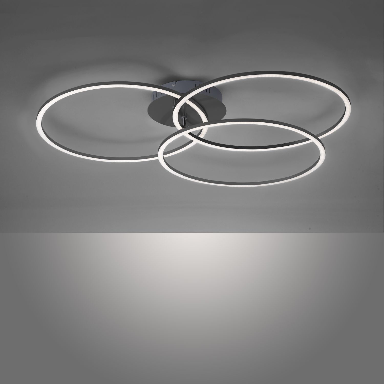 Plafonnier LED métal noir 12 W 1500 lm mobile