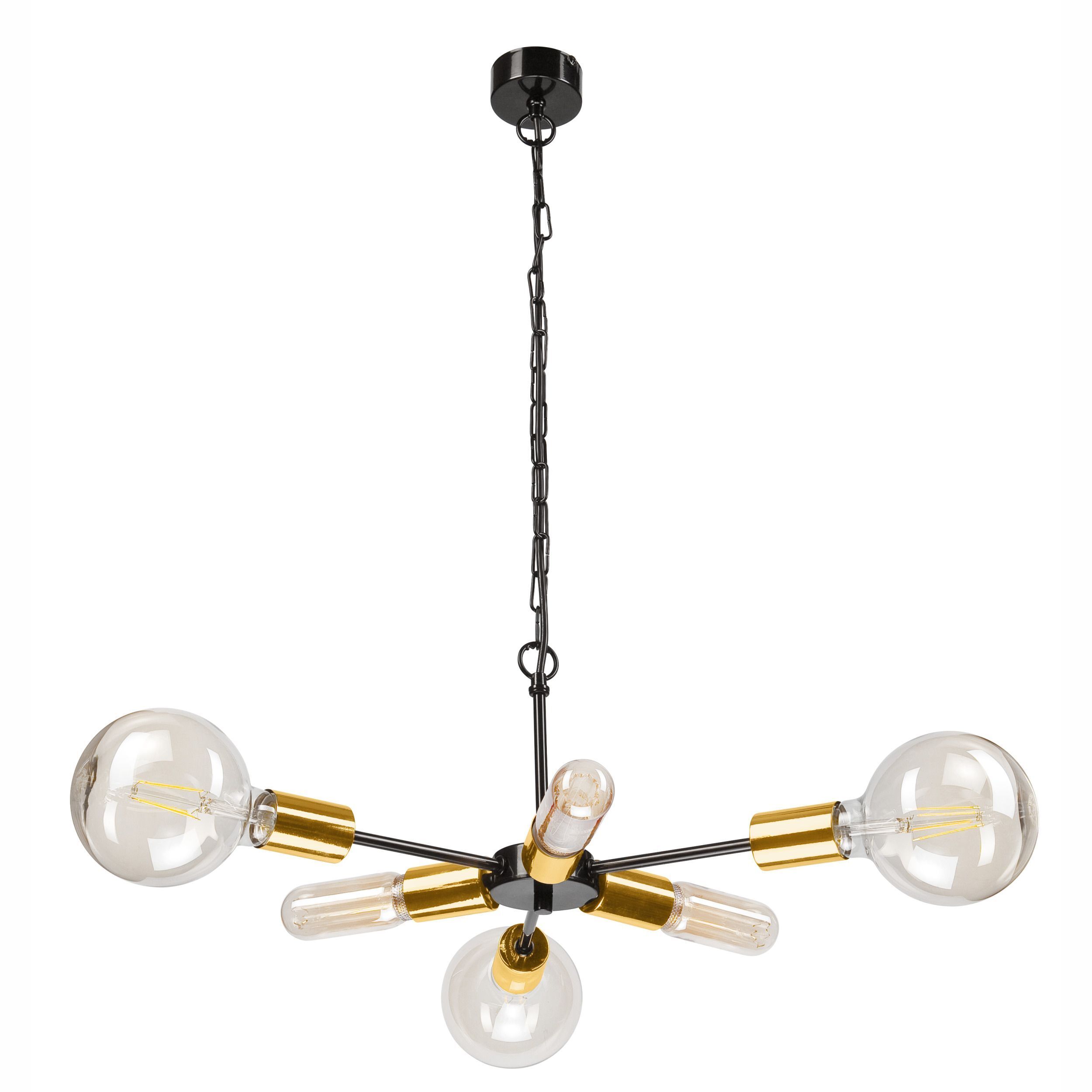 Lampe à suspendre Table de salle à manger en métal noir or rétro Leuchter, Lampe, Deckenventilator, Gerät, Elektrisches Gerät