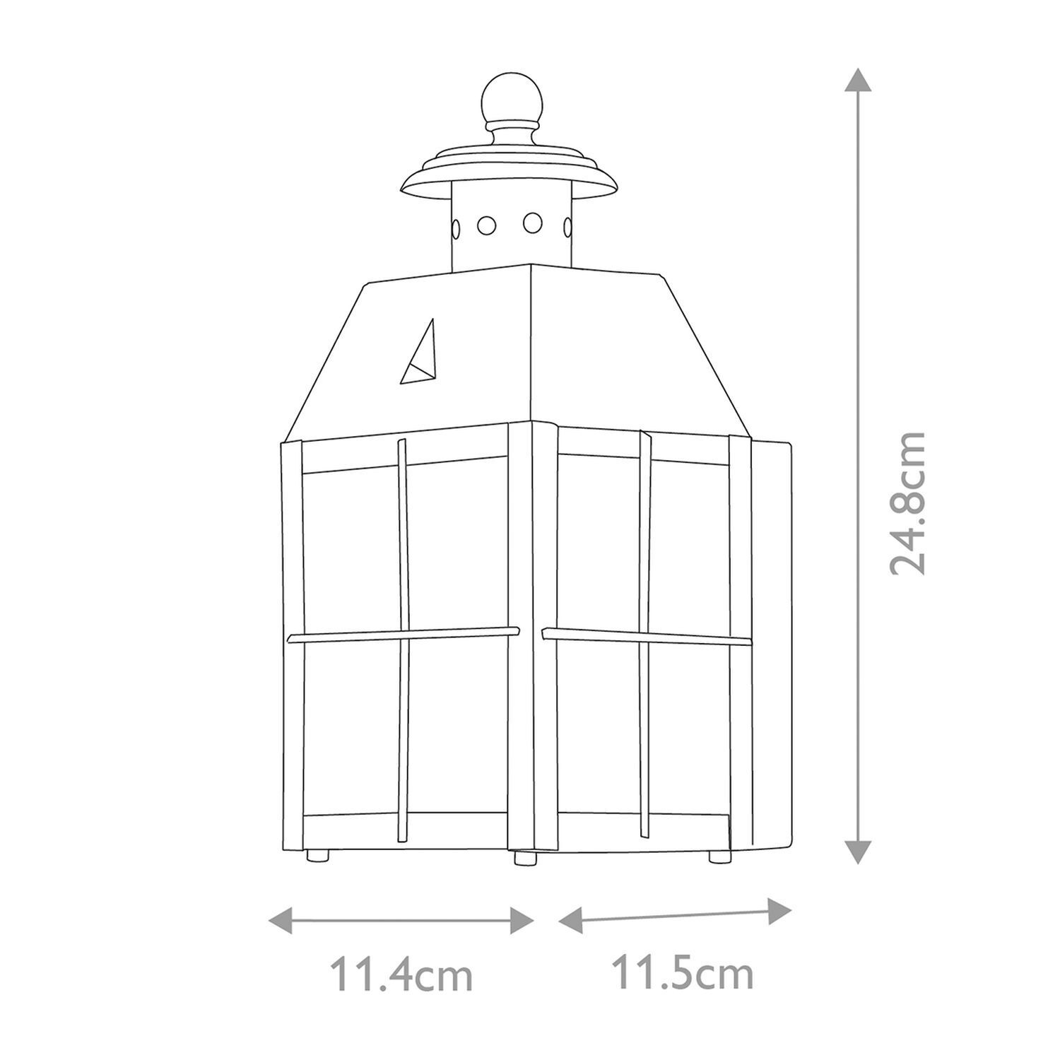 Applique extérieure laiton verre E27 IP44 24,8 cm de haut petite