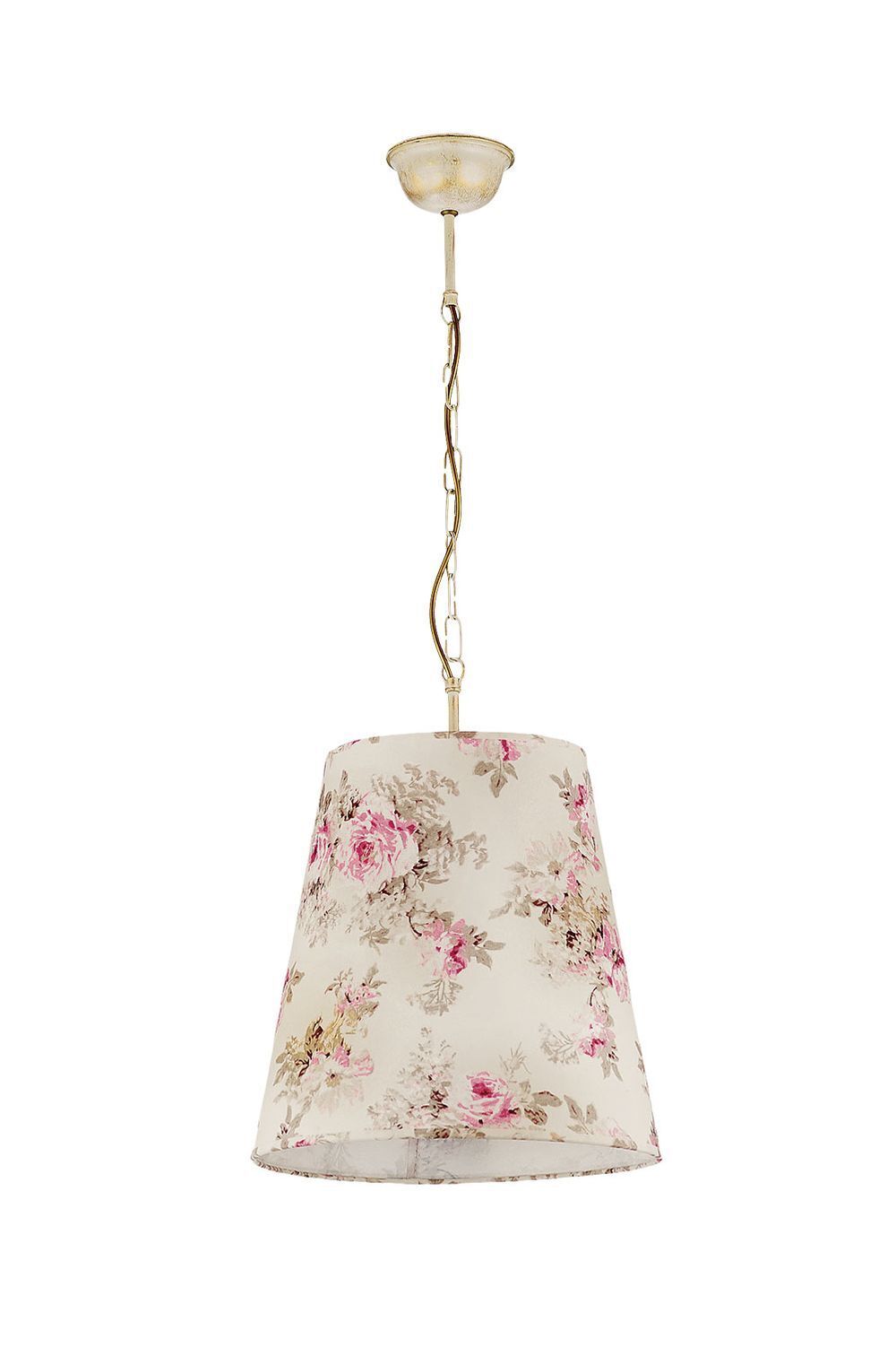 Suspension CRINE Fleurs Abat-jour Ø35cm Shabby