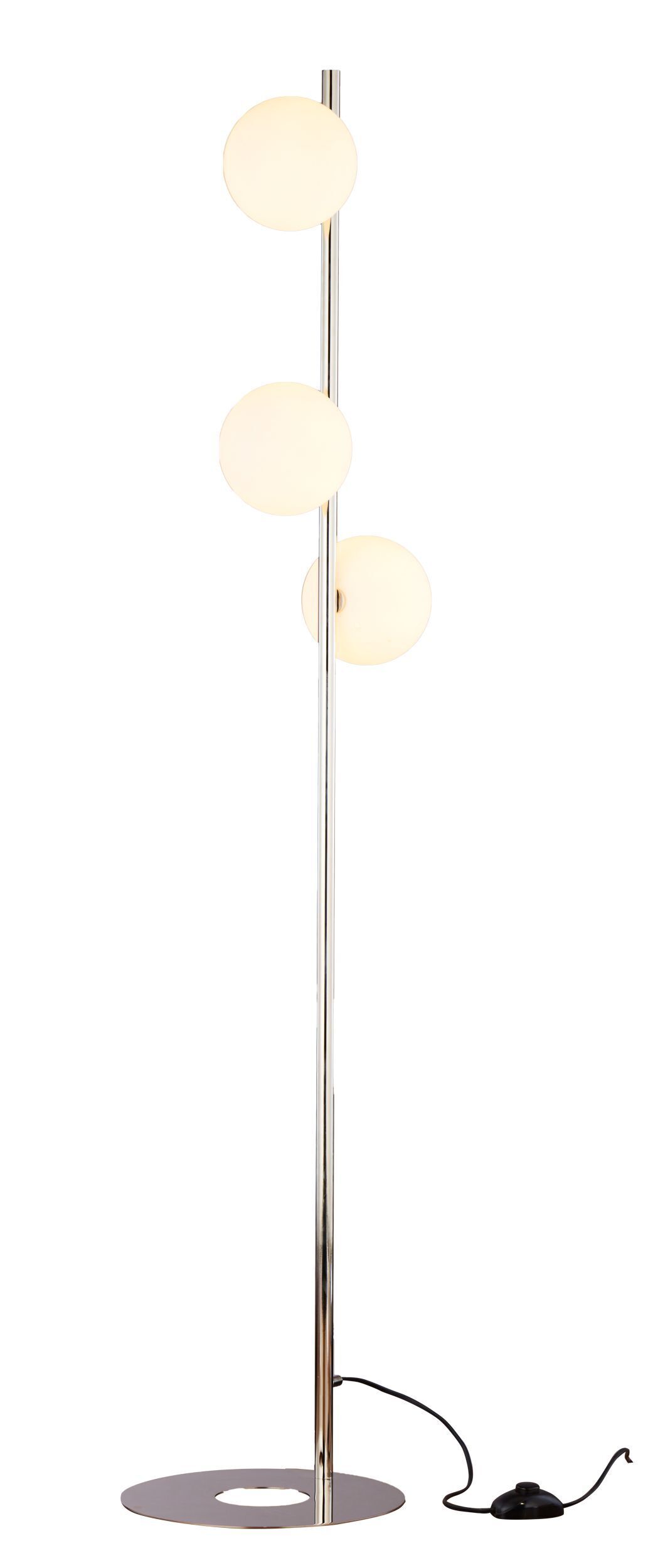 Blendarme Lampadaire nickel verre G9 151 cm petit 3-flmg