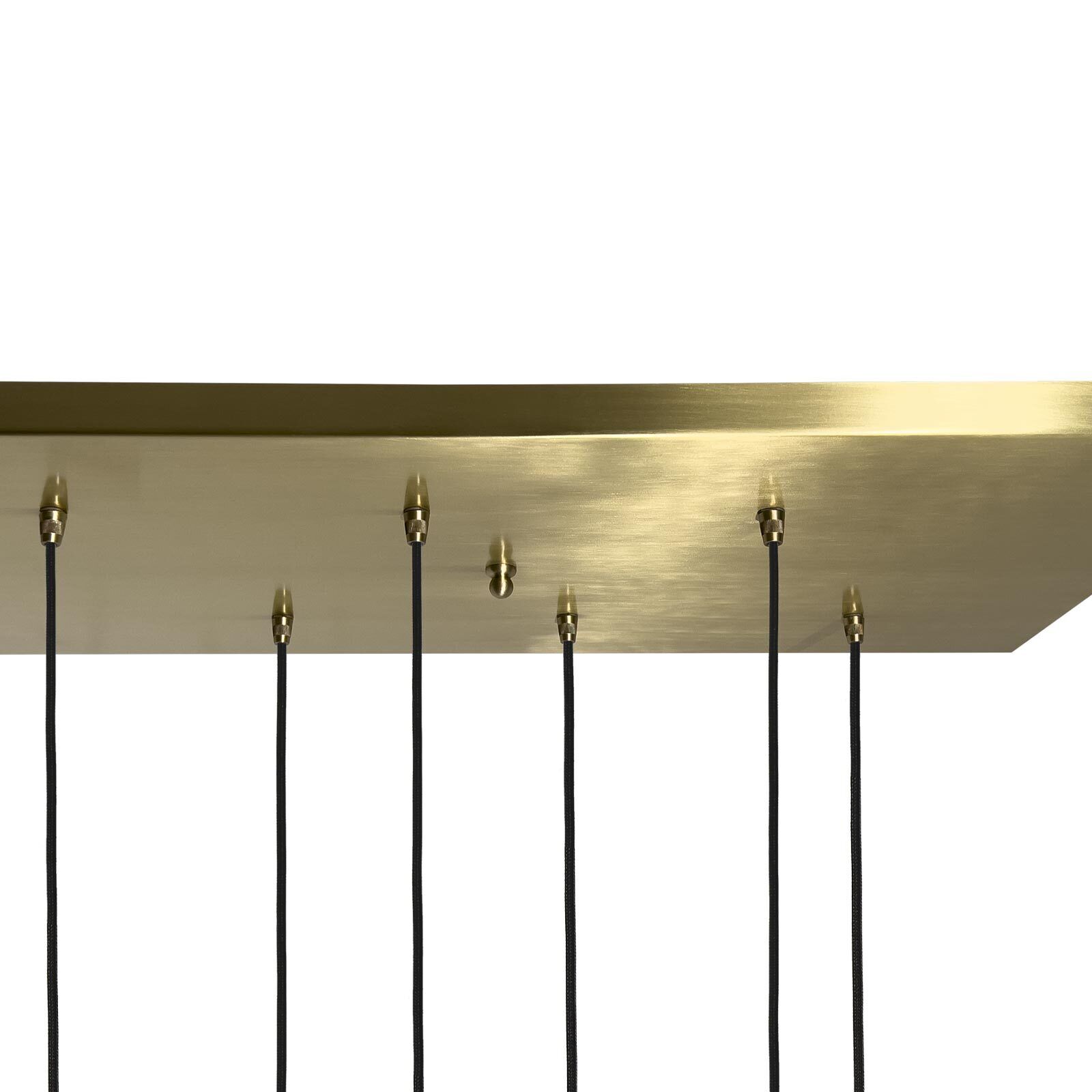 Suspension laiton massif L : 80 cm en bronze clair 6x E27