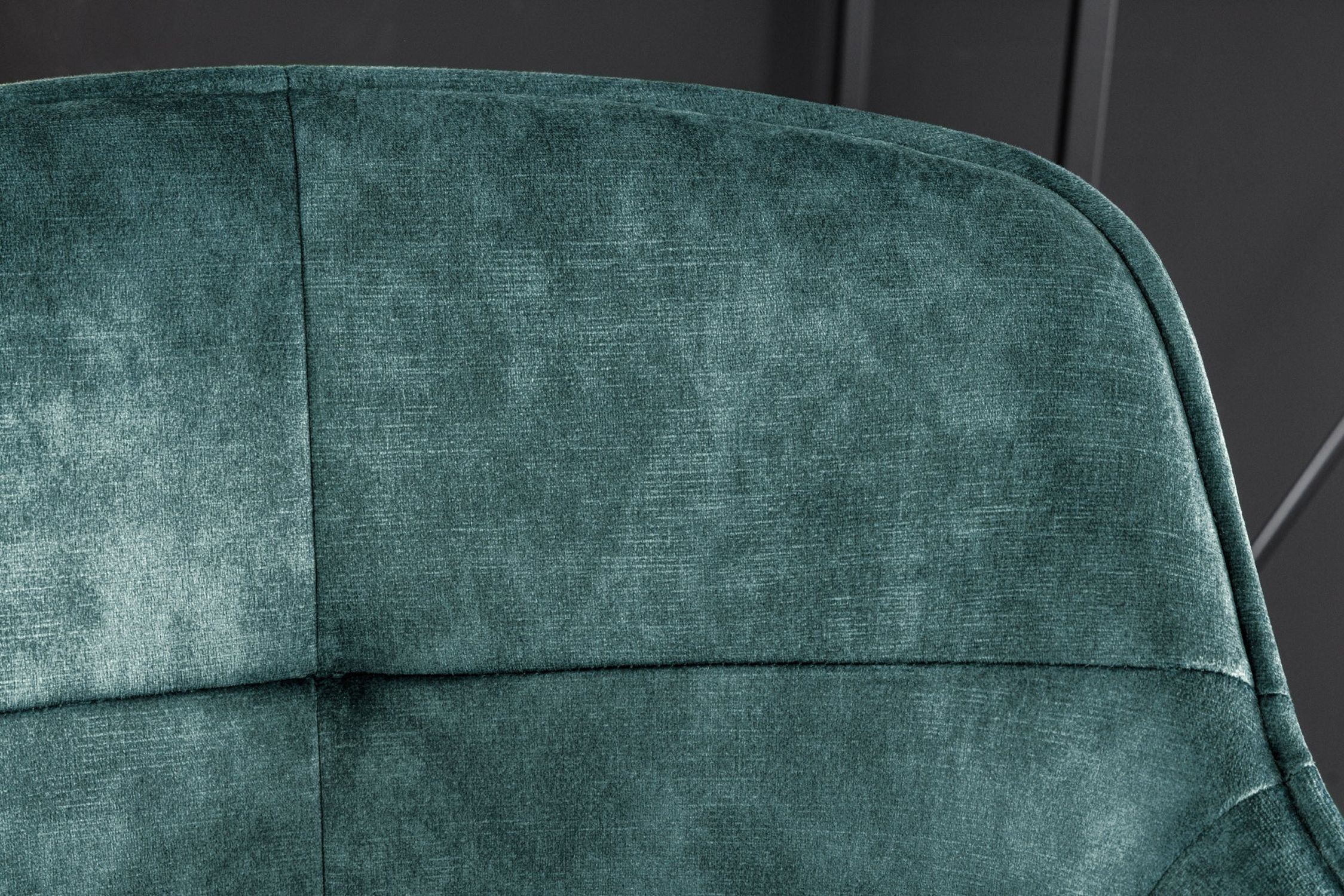 Tabouret de bar avec dossier Rétro en velours noir pétrole métal Couch, Mobiliar, Samt, Kissen, Dekoration für Zuhause