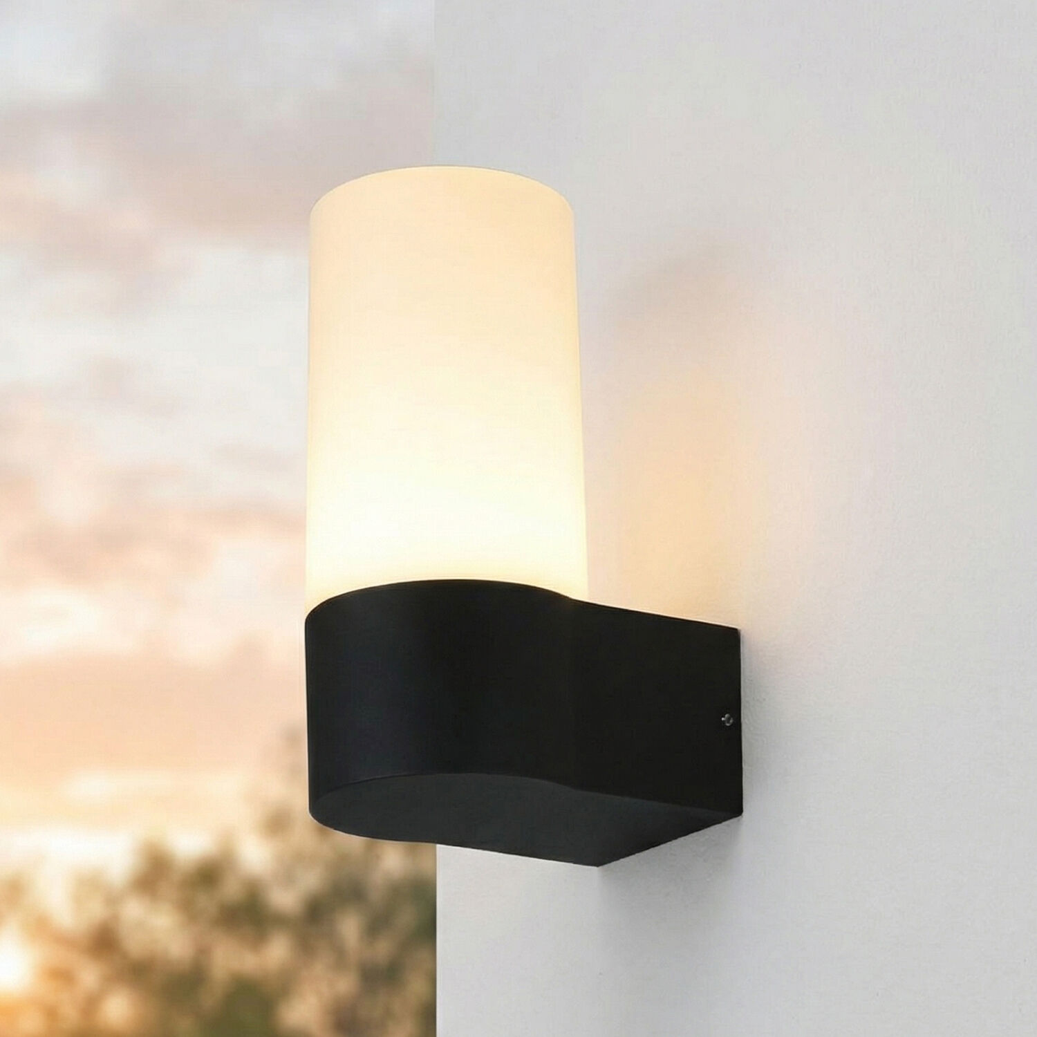 LED Außenlampe Smart Home Farbwechsel 850 lm RGB IP44 Wandleuchte, Außenleuchte, Wandlampe, Schwarz, Beleuchtung