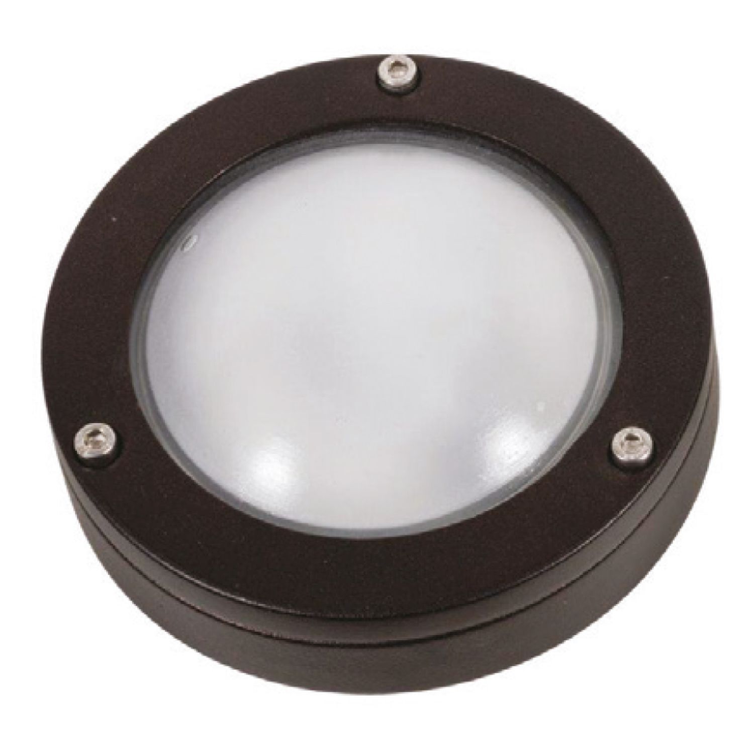 Wandlampe außen Messing massiv Glas D: 14 cm hoch LED-Spot, Aufputz-Licht, Deckeneinbau, Rundleuchte, Glasabdeckung