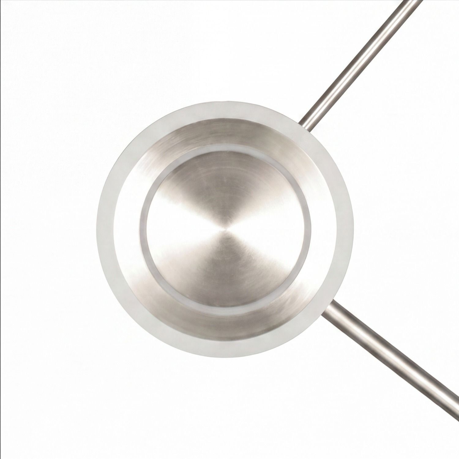 Applique LED aluminium dimmable H:44 cm 3000 K argent Edelstahl, Untertasse, Topf Ø, Metallkreis, Grifffläche Schnittstelle