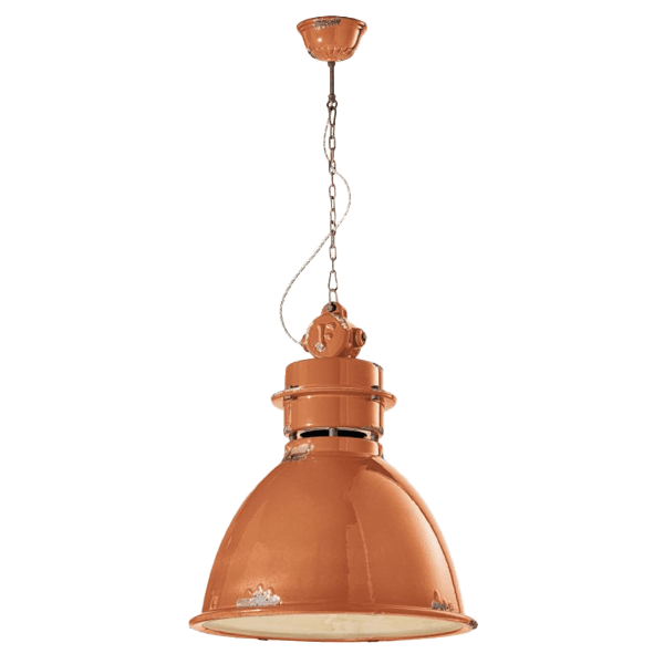 pendant light, kupferfarbig, industrialleuchte, hängende leuchte, metallschirm
