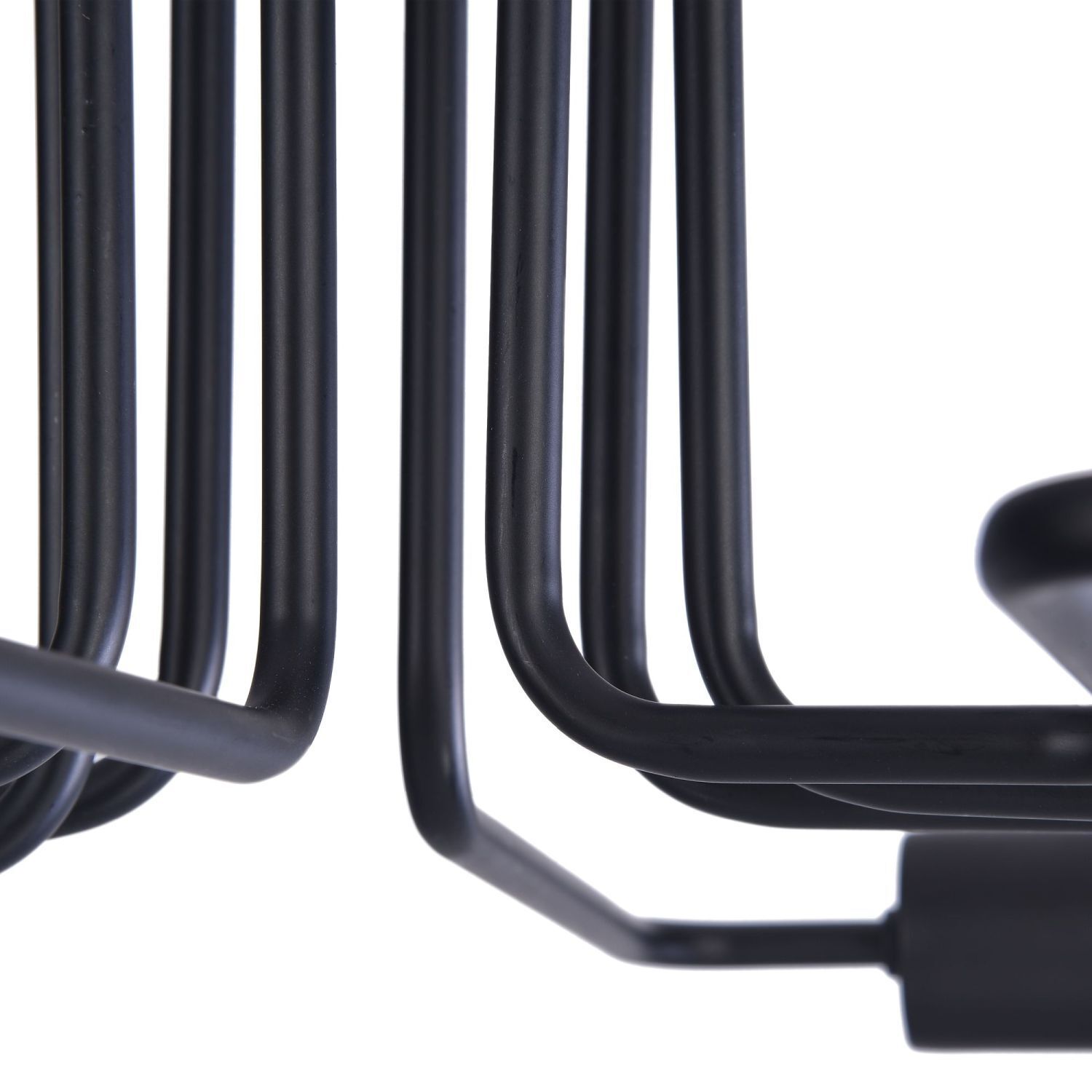 Plafonnier métal E27 noir design rétro LENI