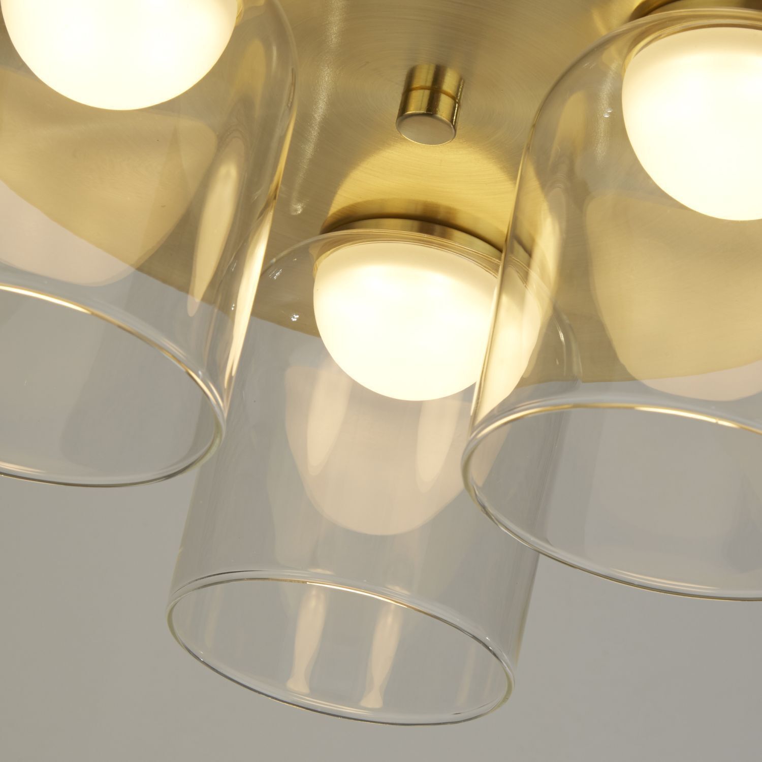 Petit plafonnier LED verre métal Ø30 cm IP44 4000 K