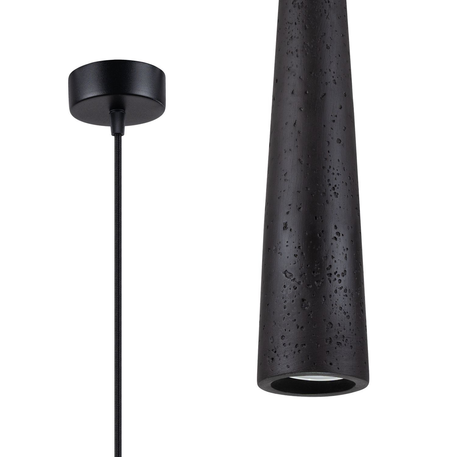 hängelampe, pendelleuchte, schwarz, metall, konische form