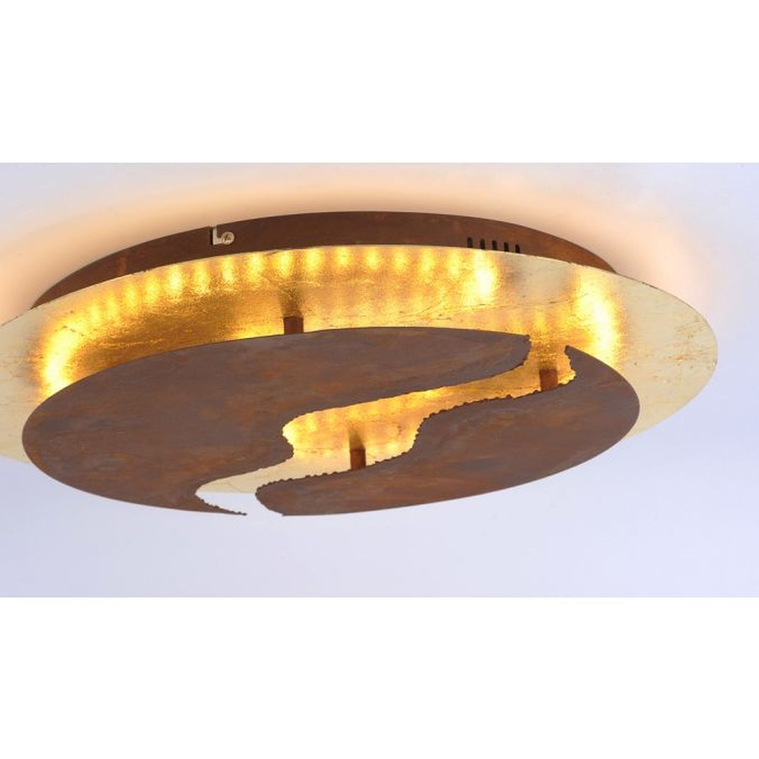 LED Deckenleuchte dimmbar Rostbraun Gold Ø50 cm 3000 K Deckenleuchte