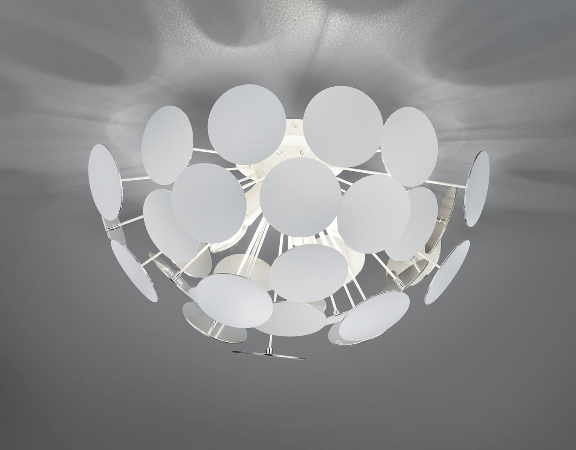 Lampe de plafonnier élégante en métal Ø54 cm blanc E14 3-flamme