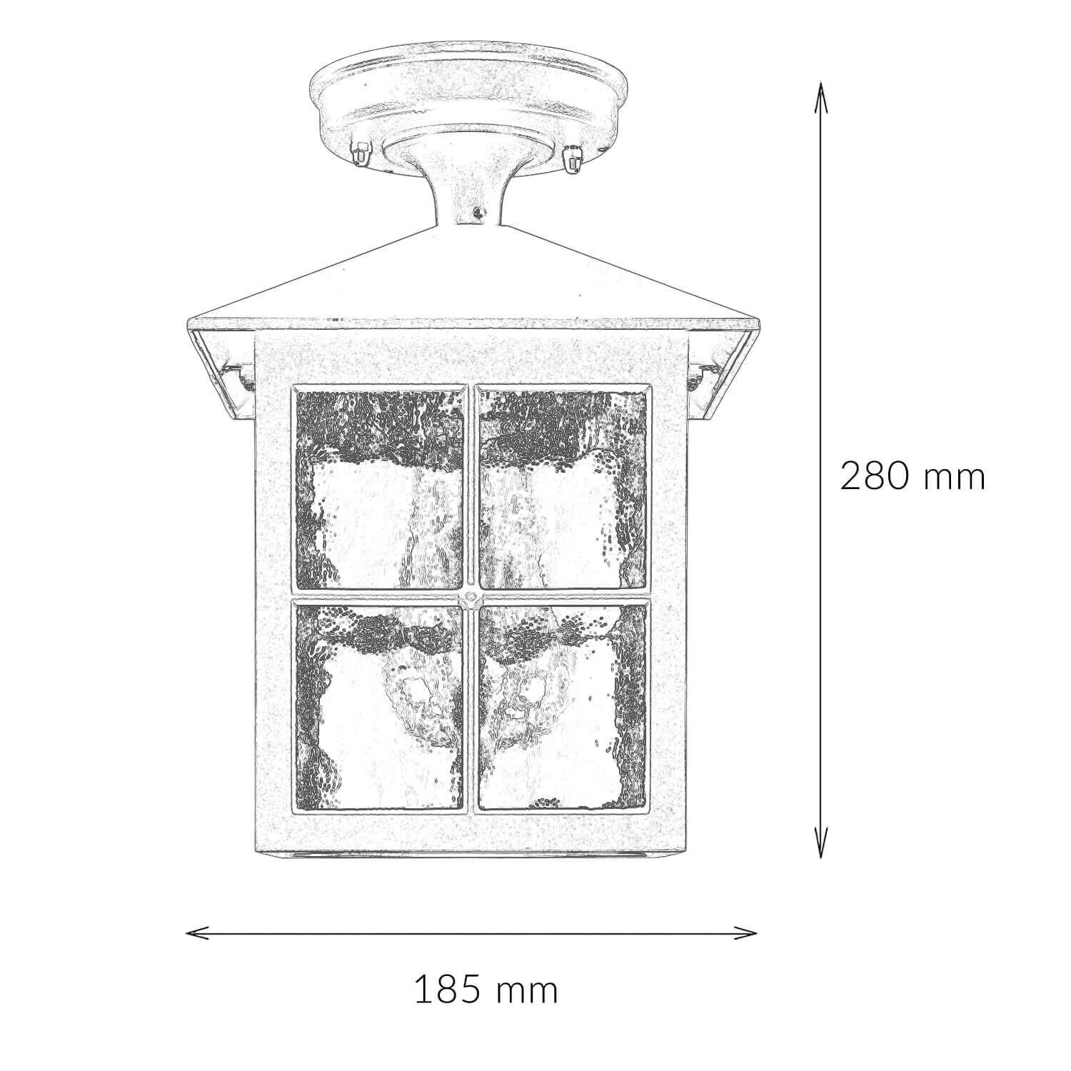 Kleine Deckenleuchte HAROLD außen Schwarz Rustikal Kleine Deckenleuchte HAROLD außen Schwarz Rustikal