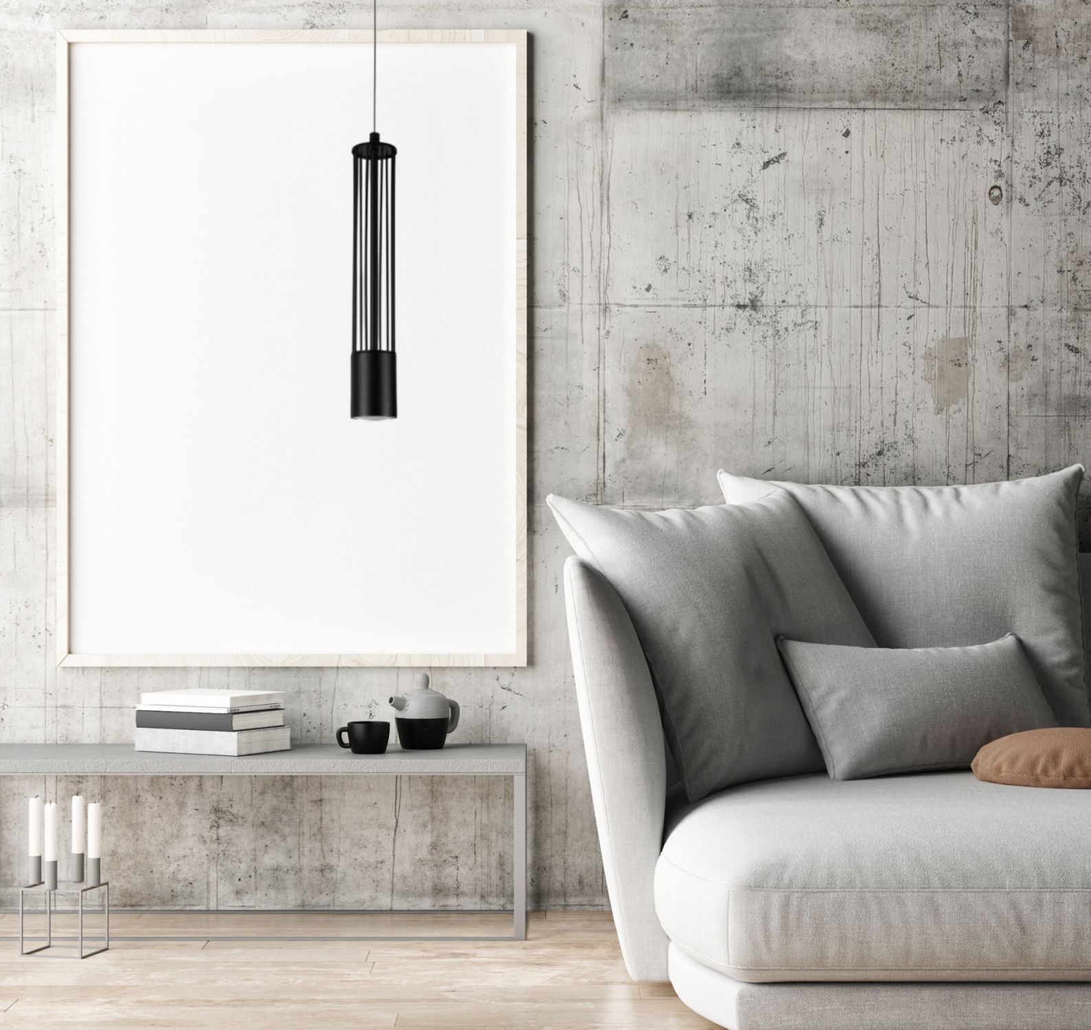 Lampe à suspendre décorative en métal GU10 Ø10 cm rond noir