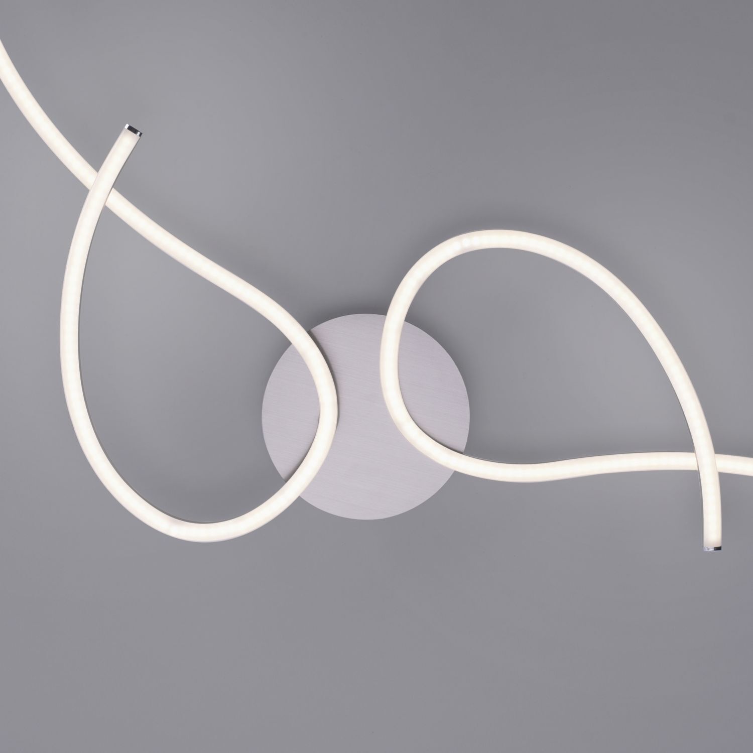 Plafonnier LED flexible acier métal blanc chaud 14 W