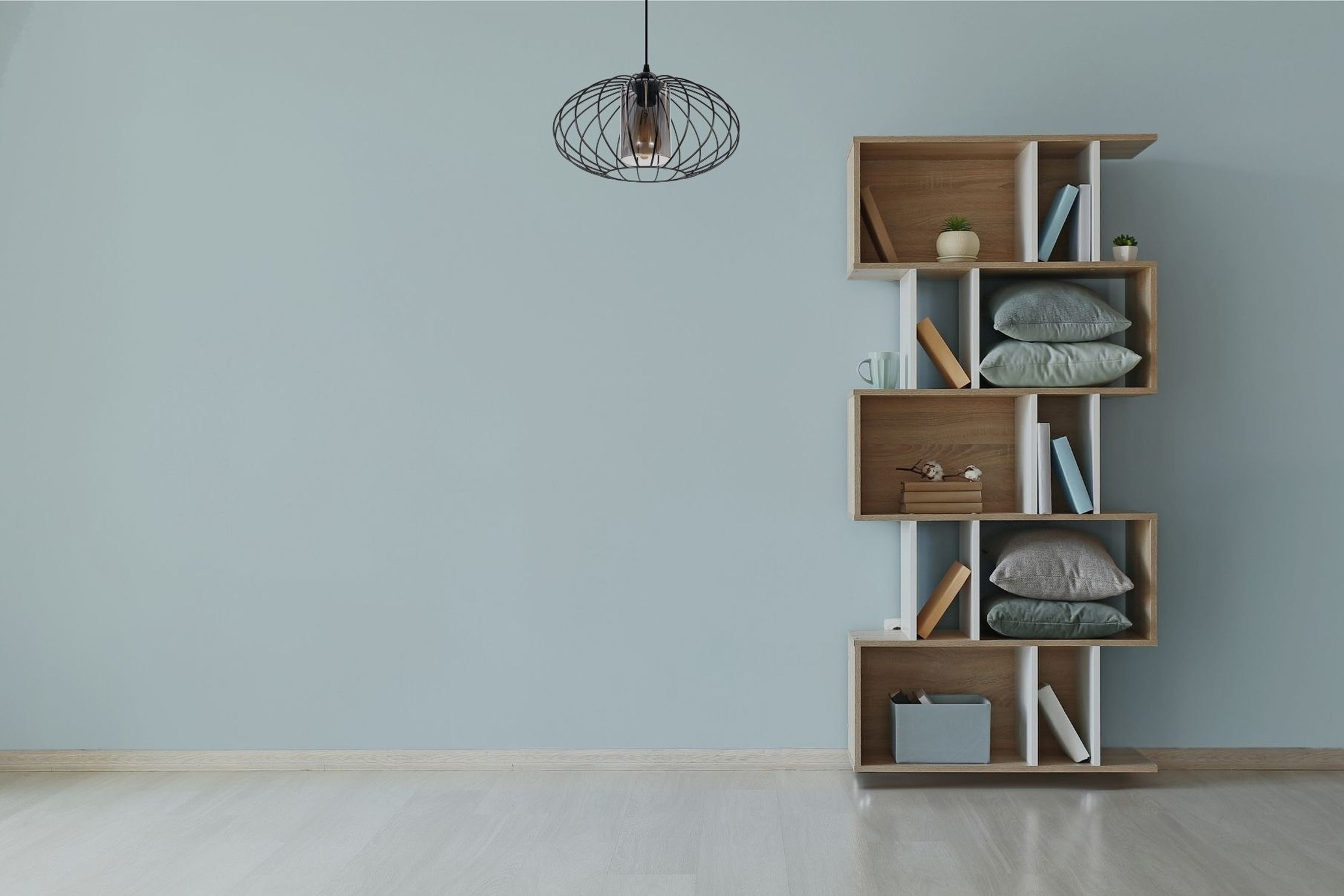 wohnzimmer, regal, ordnung, wandregal, kissen