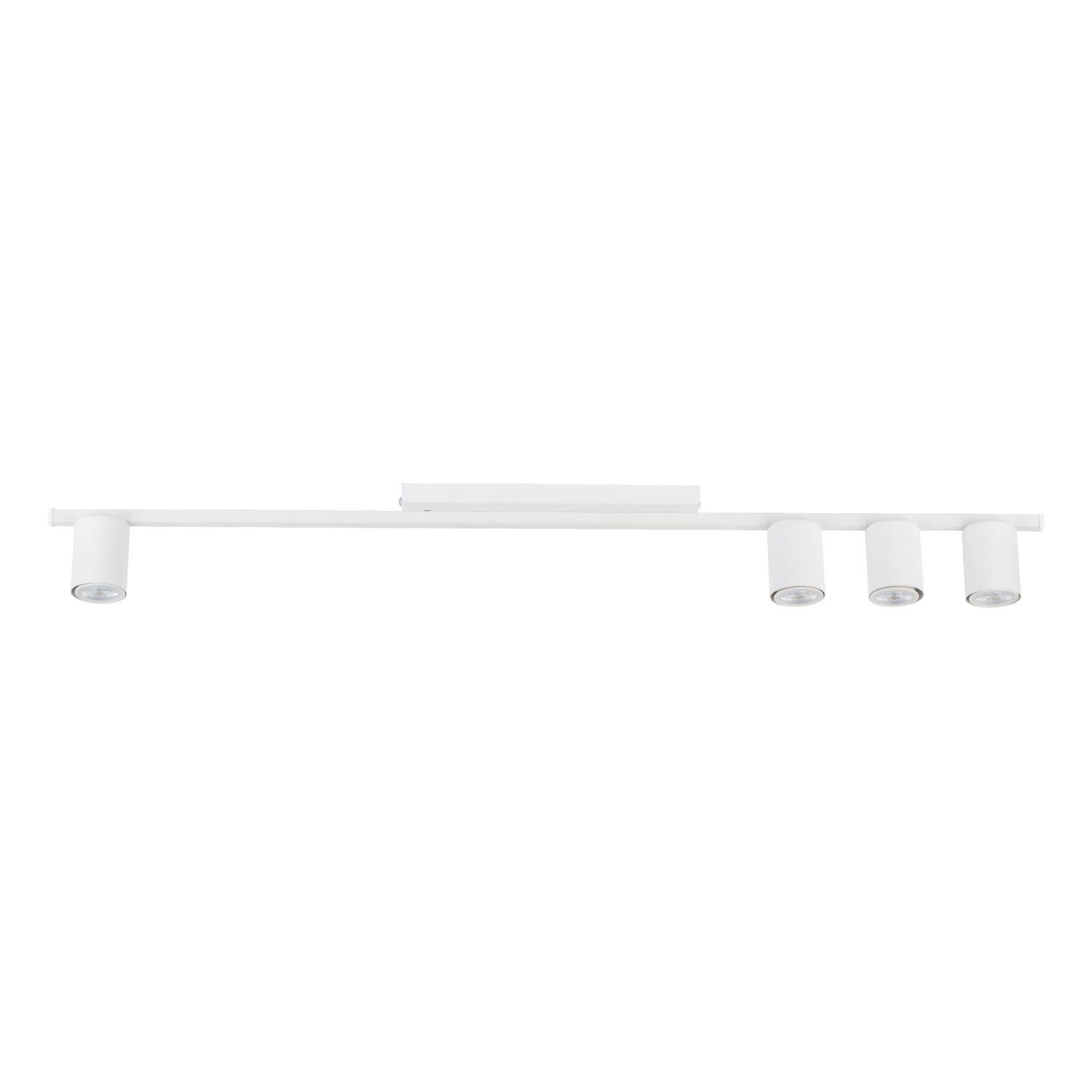 Plafonnier métal 3 flammes blanc 100 cm de long Métal