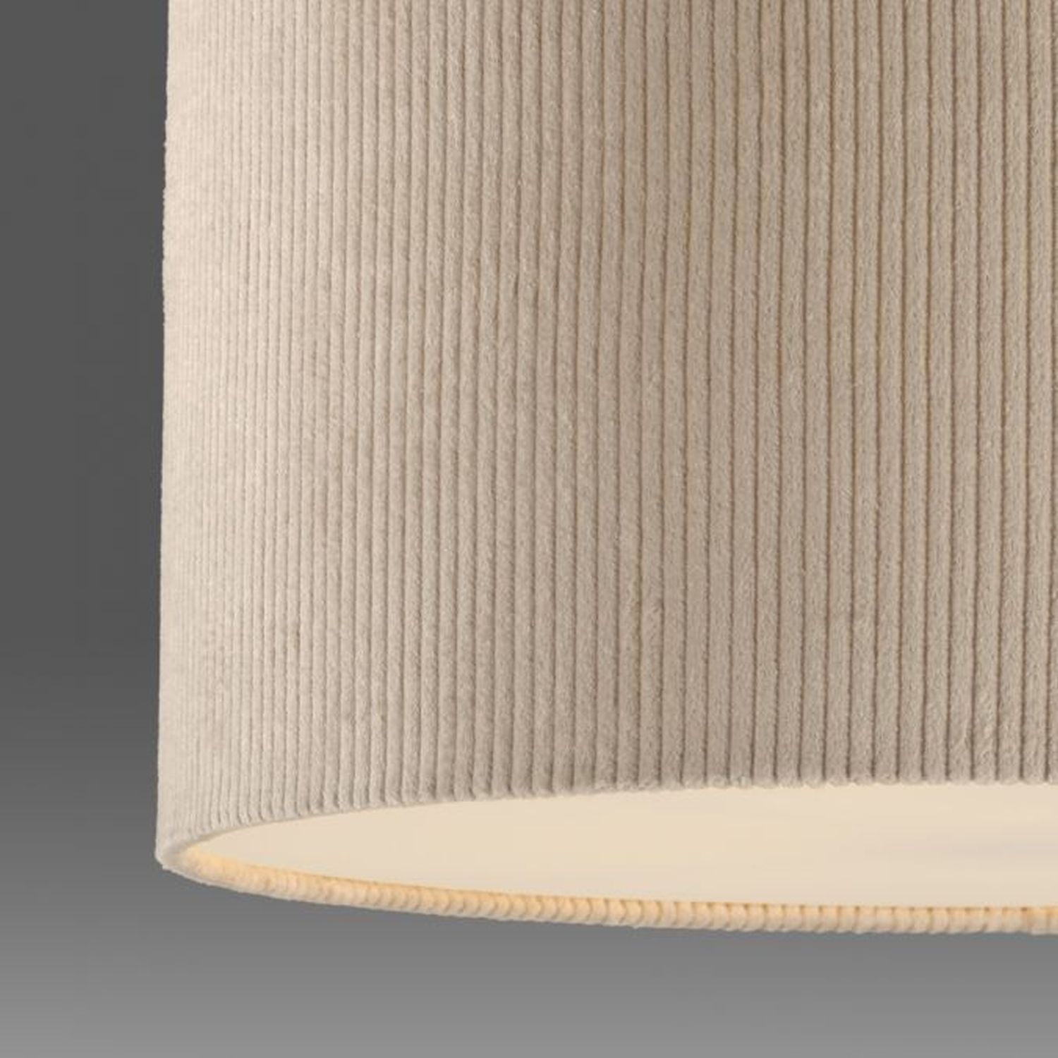 Stoff Hängelampe blendarm Beige E27 Ø45 cm gemütlich Lampe, Lampenschirm