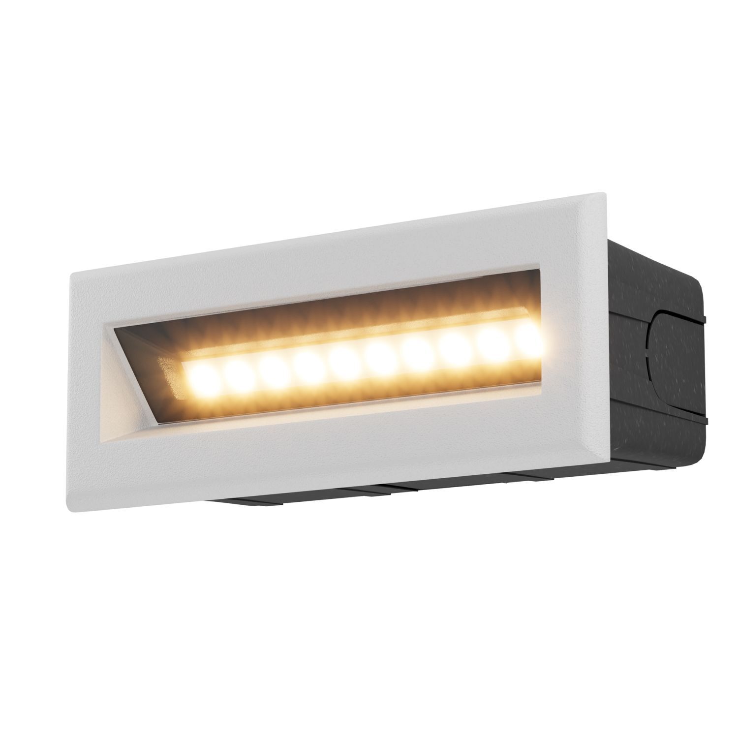 Einbauleuchte Wand LED Metall IP65 Weiß eckig 400 lm Postfach