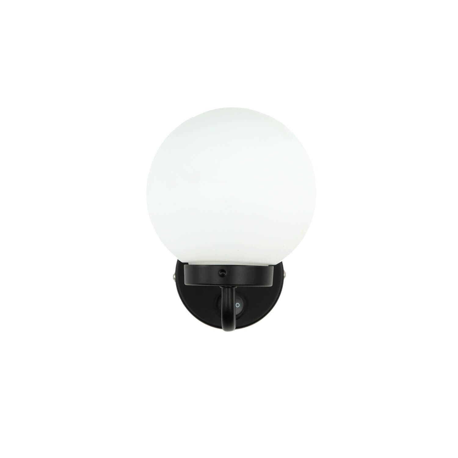 Lampe de salle de bain murale IP44 Noir Blanc Abat-jour en verre TOHO