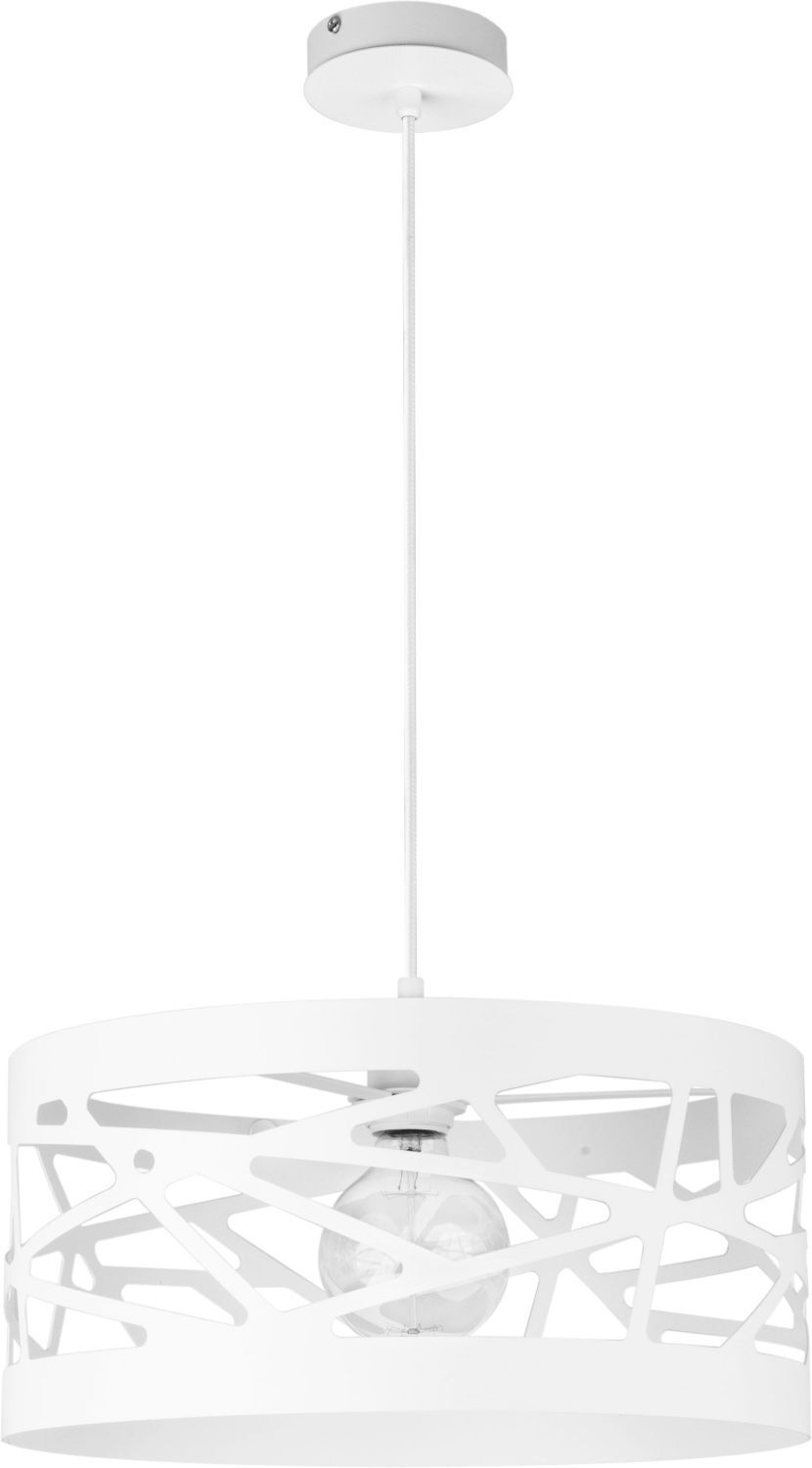 Suspension moderne blanc Ferva abat-jour ouvert