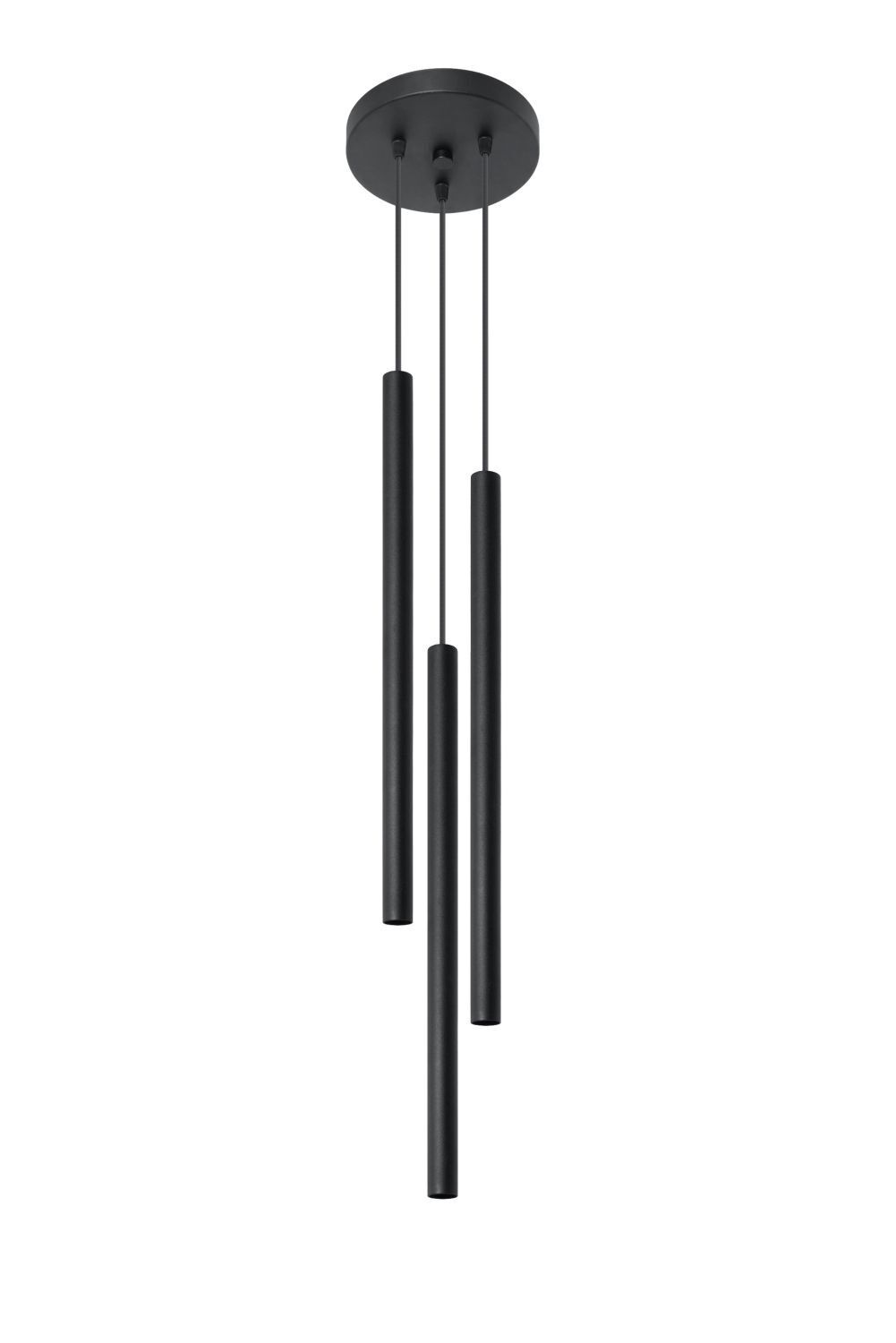 Lampe à suspendre minimaliste noire Ø20cm 3x G9 PETERA