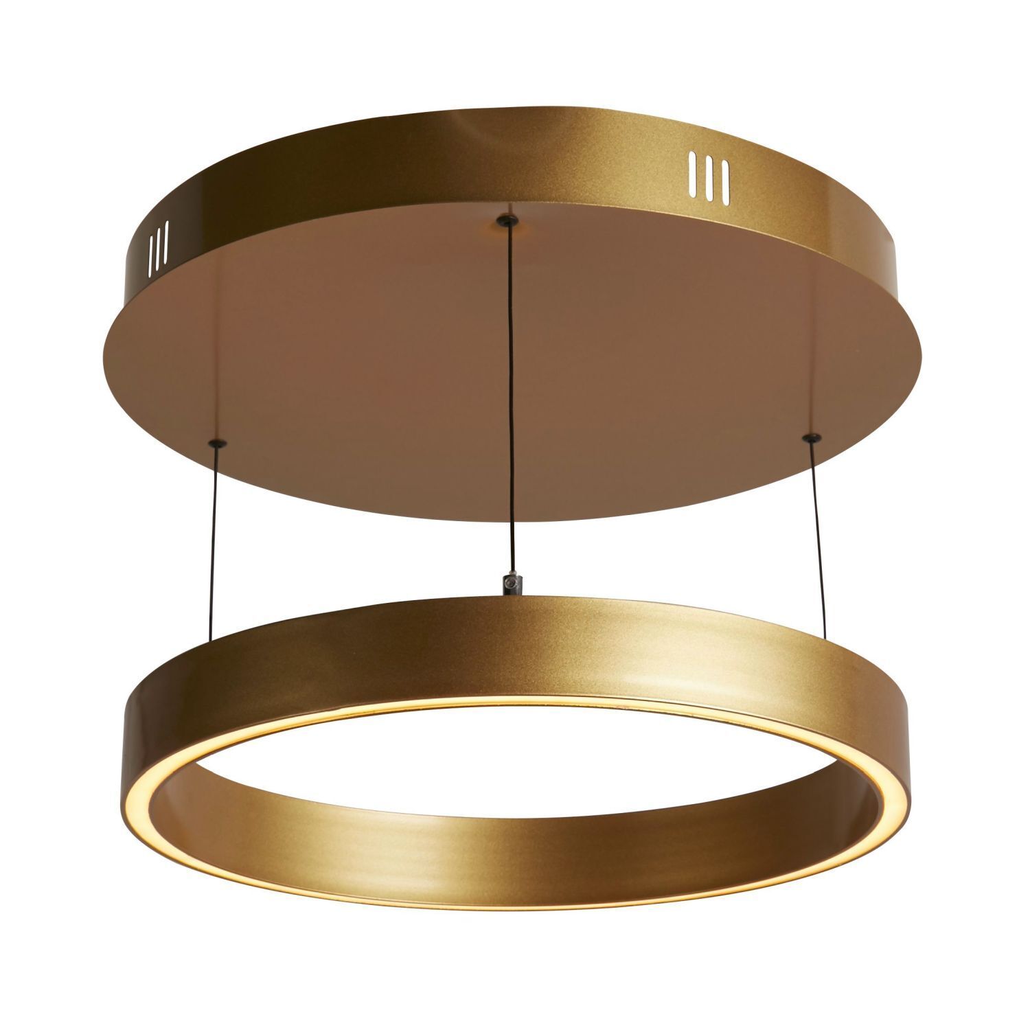 Lampe à suspendre LED métal ronde Ø 44 cm en or