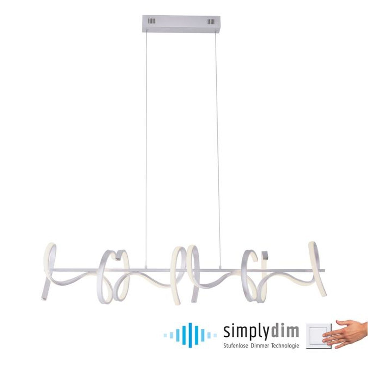 Suspension LED dimmable blanc 10 W 1330 lm L:99 cm