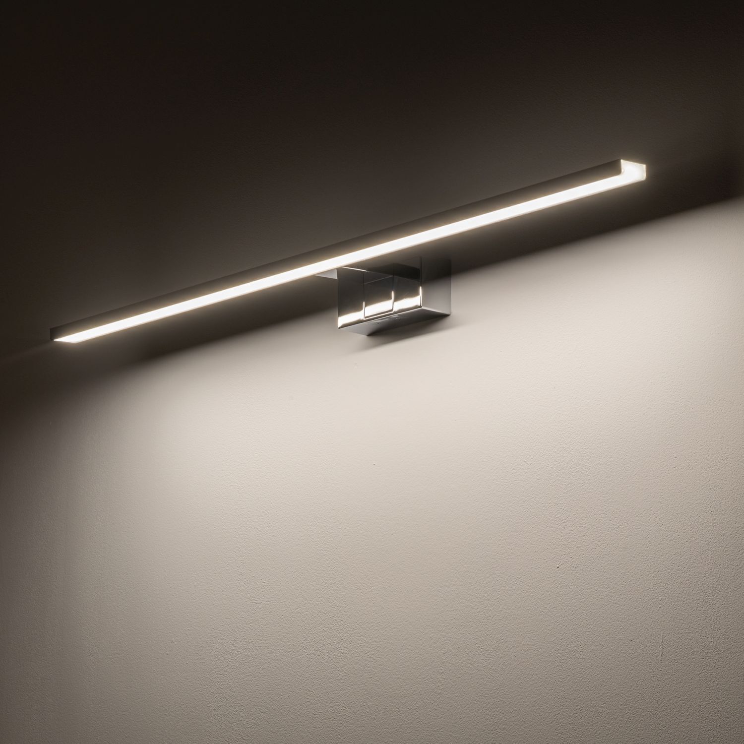 Lampe à miroir LED IP44 chrome 3000 K 1100 lm aluminium