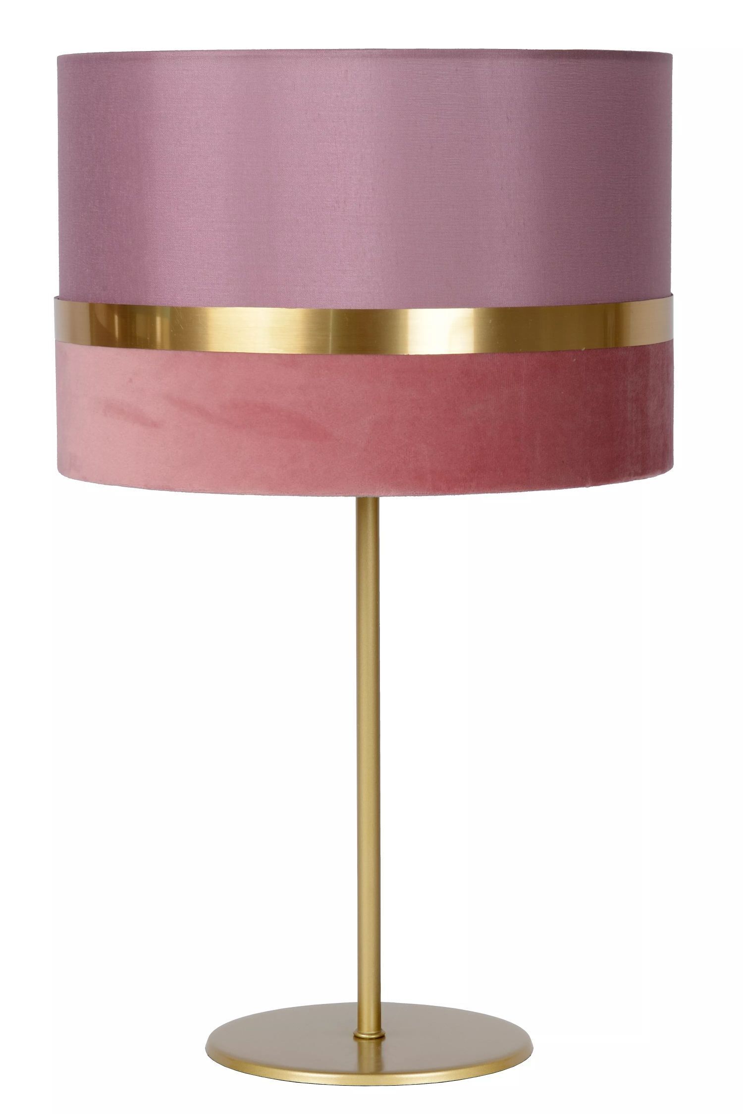 Tischlampe Stoffschirm Pink Gold 50 cm E14 blendarm Lampe, Lampenschirm, Tischlampe