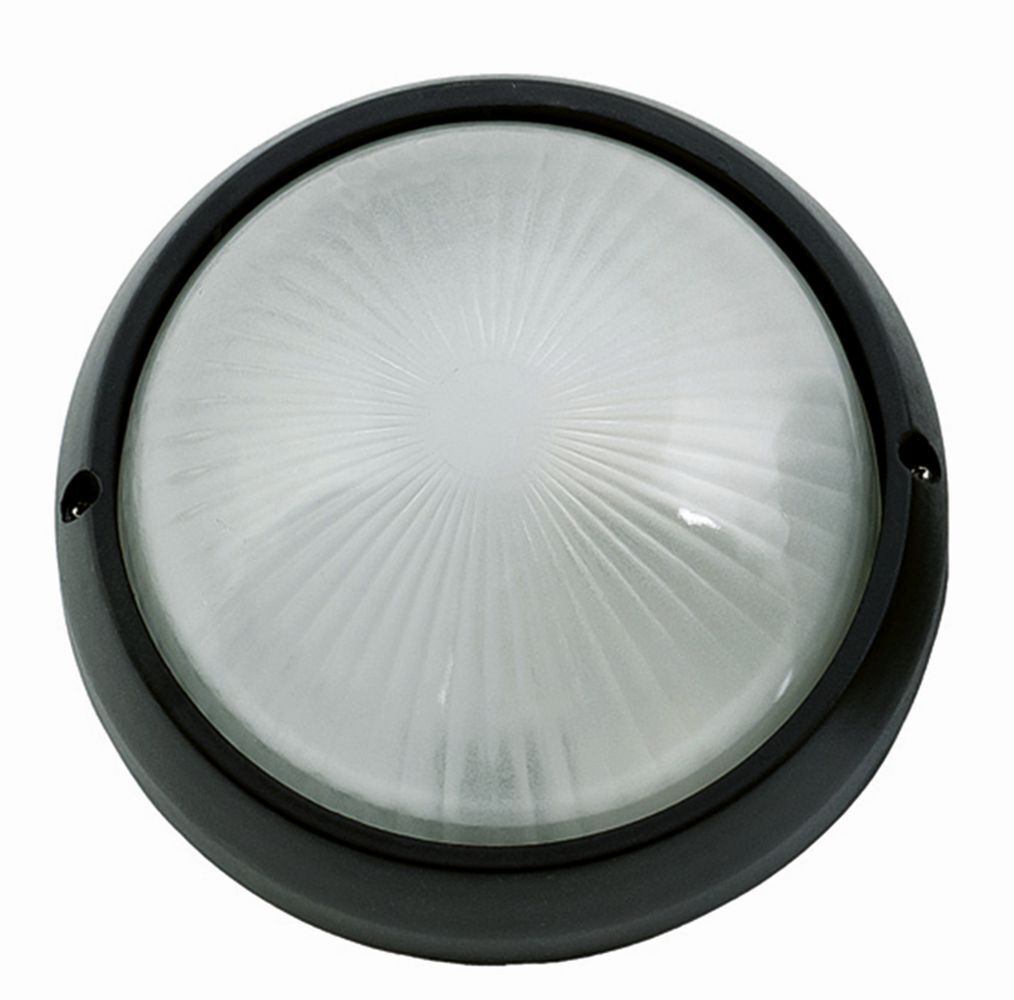 Lampe d'extérieur ronde noire Ø26cm IP44 Noir Maritim