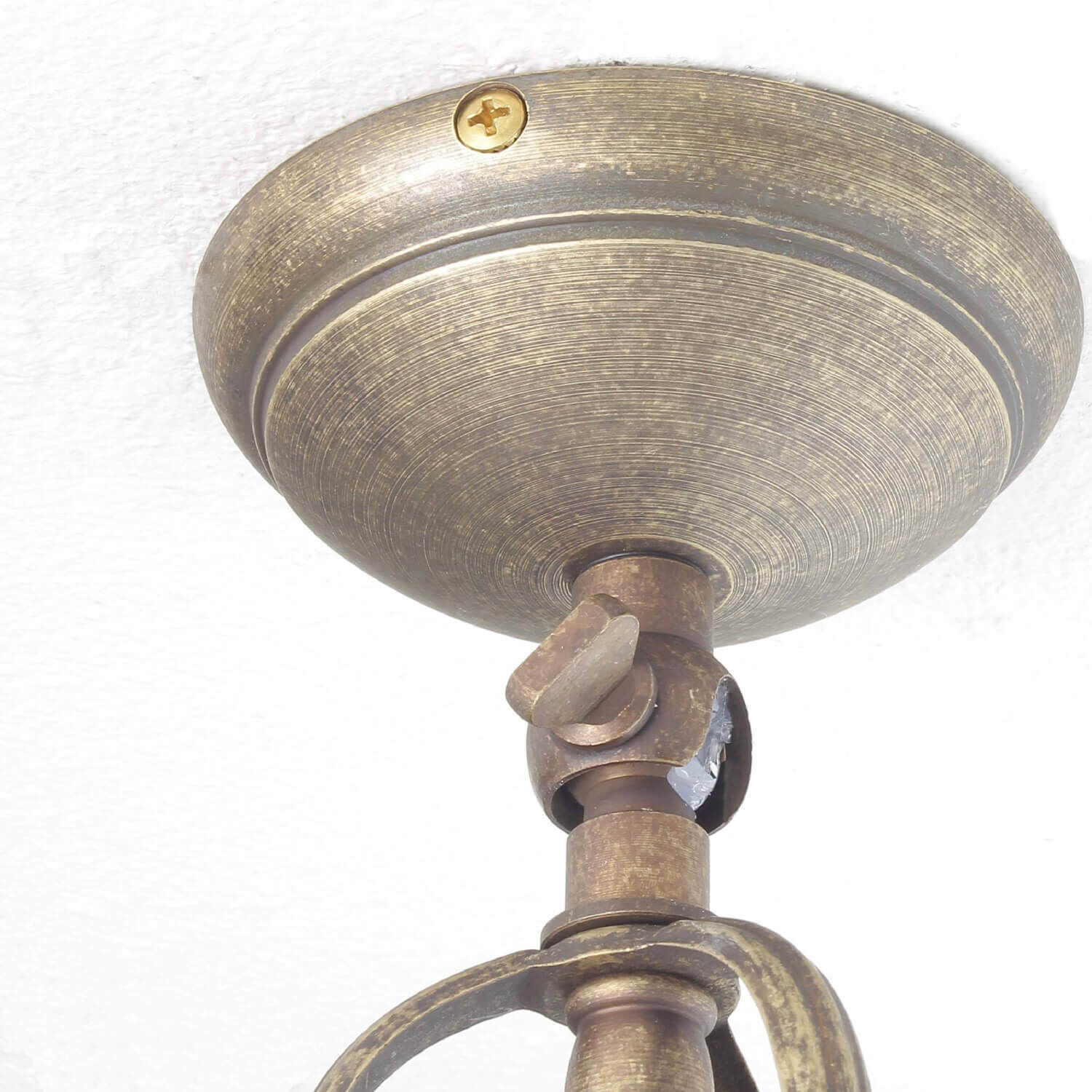 Lampe d'extérieur en bronze antique en laiton verre