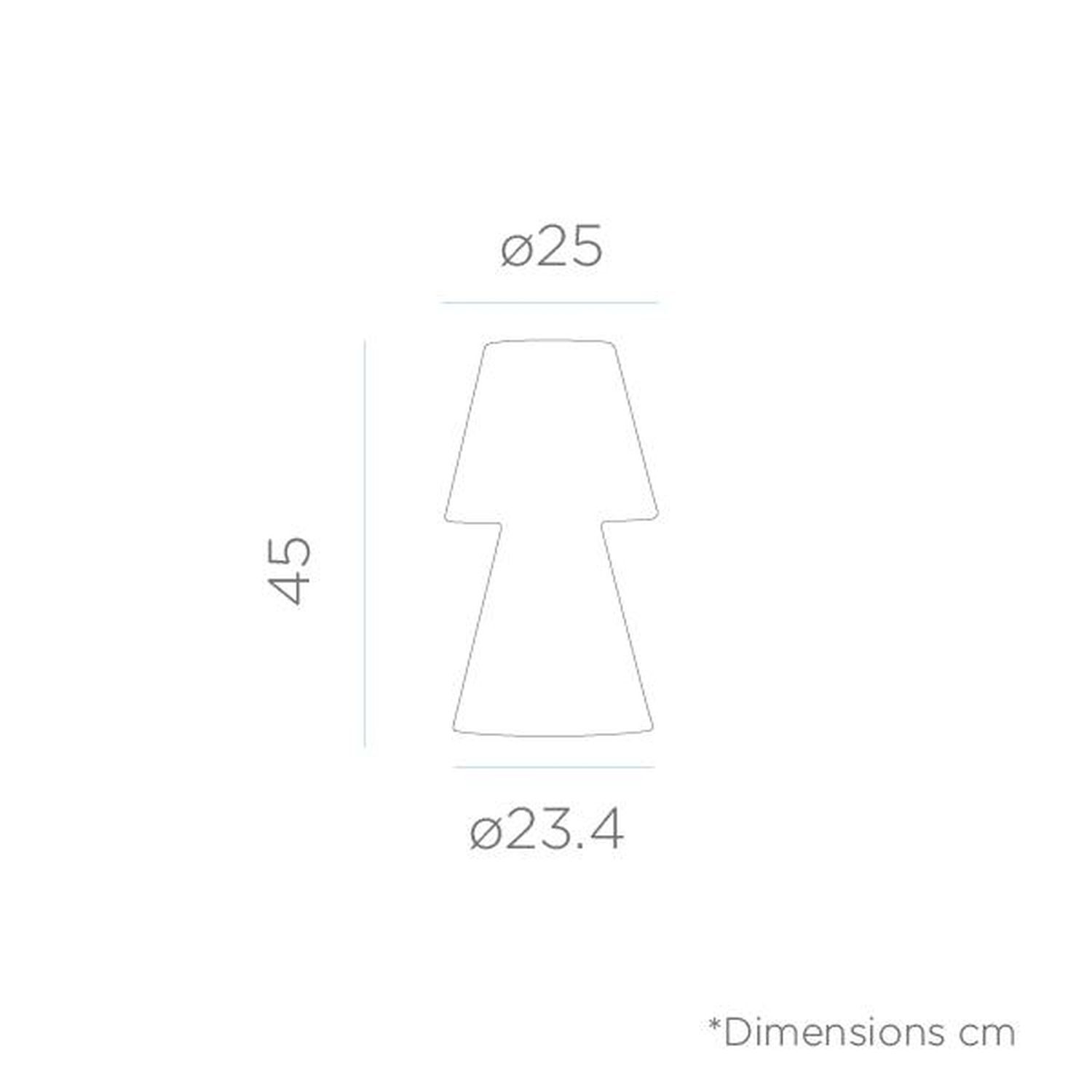 Lampe de table extérieure 45 cm IP65 Blanc E27 Fiche Câble 6000K