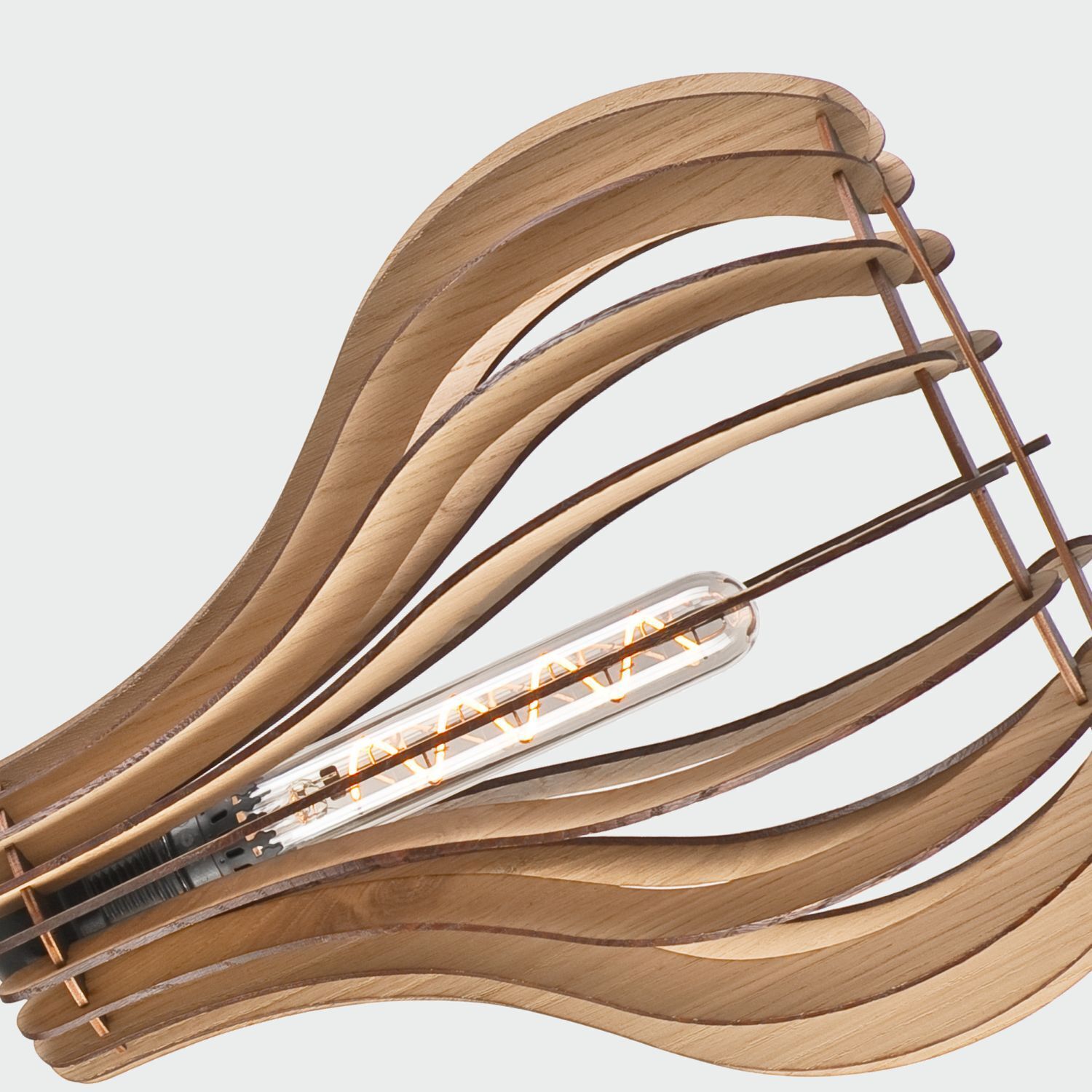 Lampe, Leuchte, Edison-Glühbirne, Holz, Wandleuchte