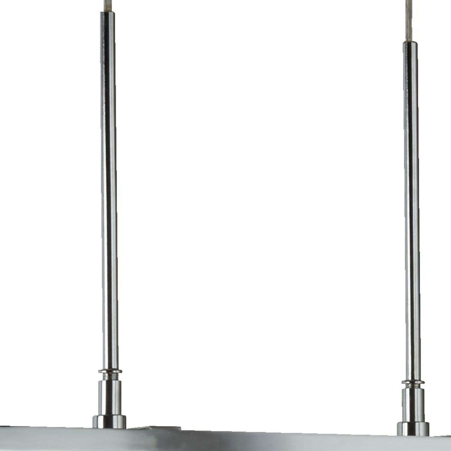 Lampe suspendue 3 flammes chrome clair E27 verre métal