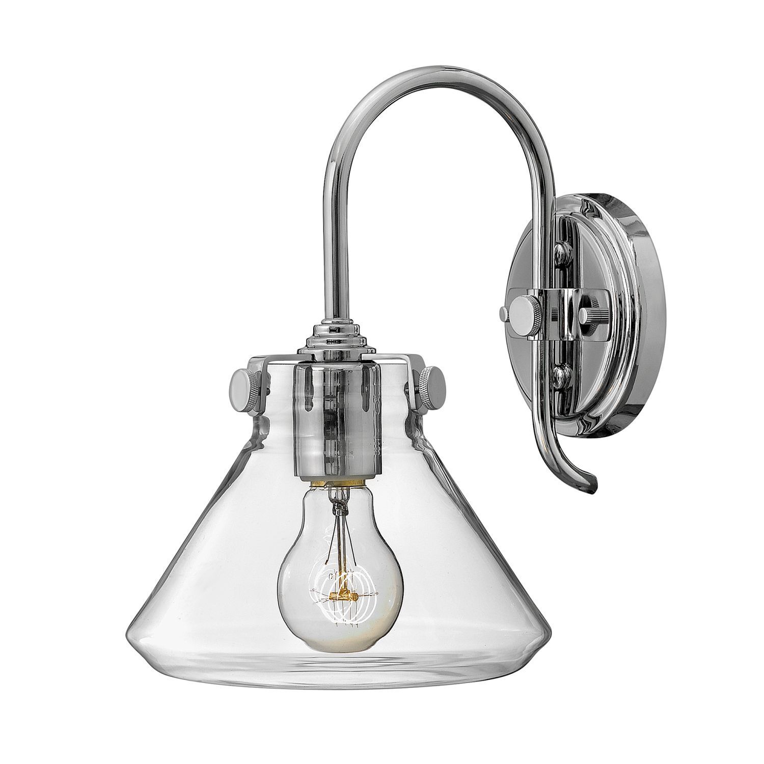 Noble lampe murale SERENO Transparent Chrome Industrie