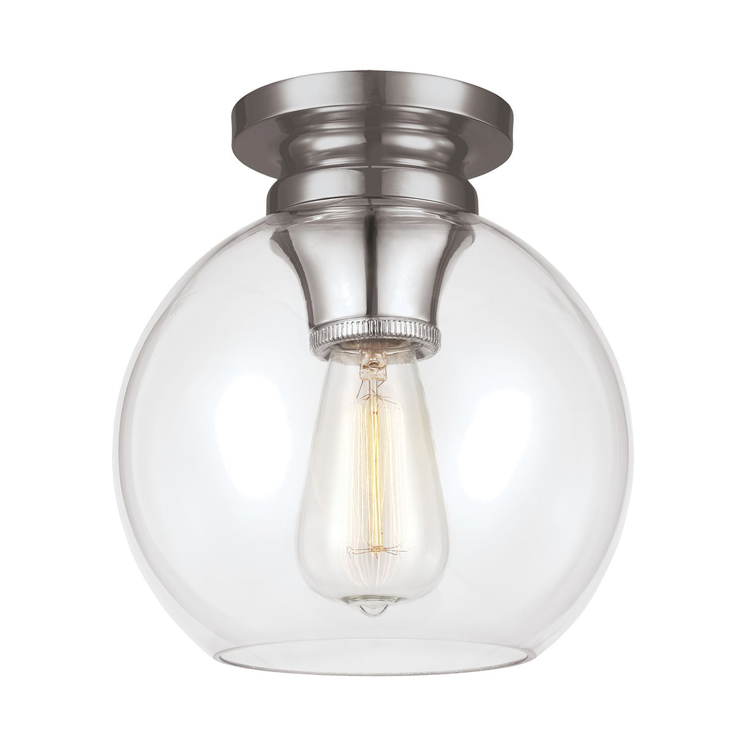 Lampe de plafond verre métal Abat-jour sphérique Ø22cm E27 FINYA